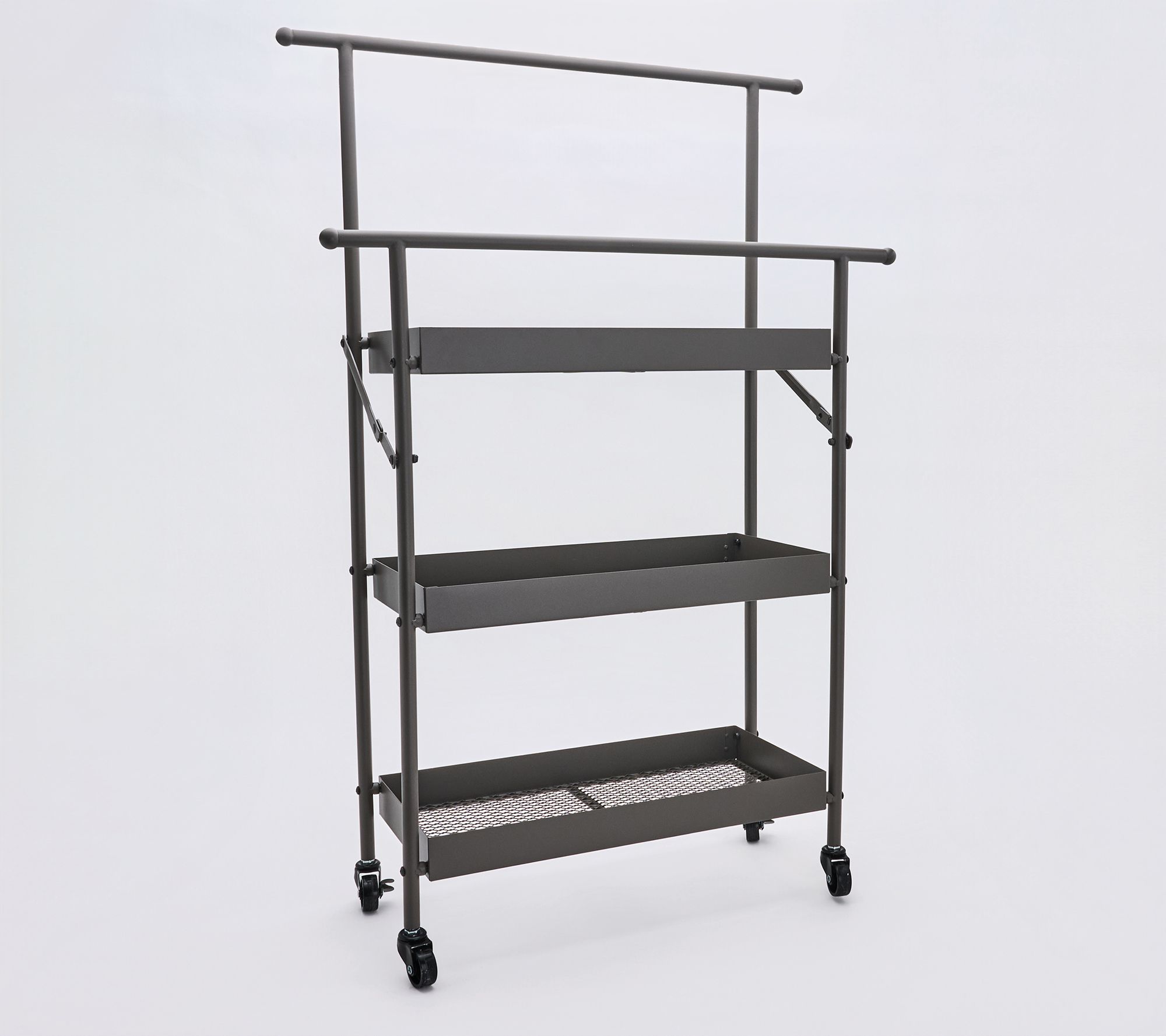 Home Reflections Three Tier Collapsible Bathroom Cart