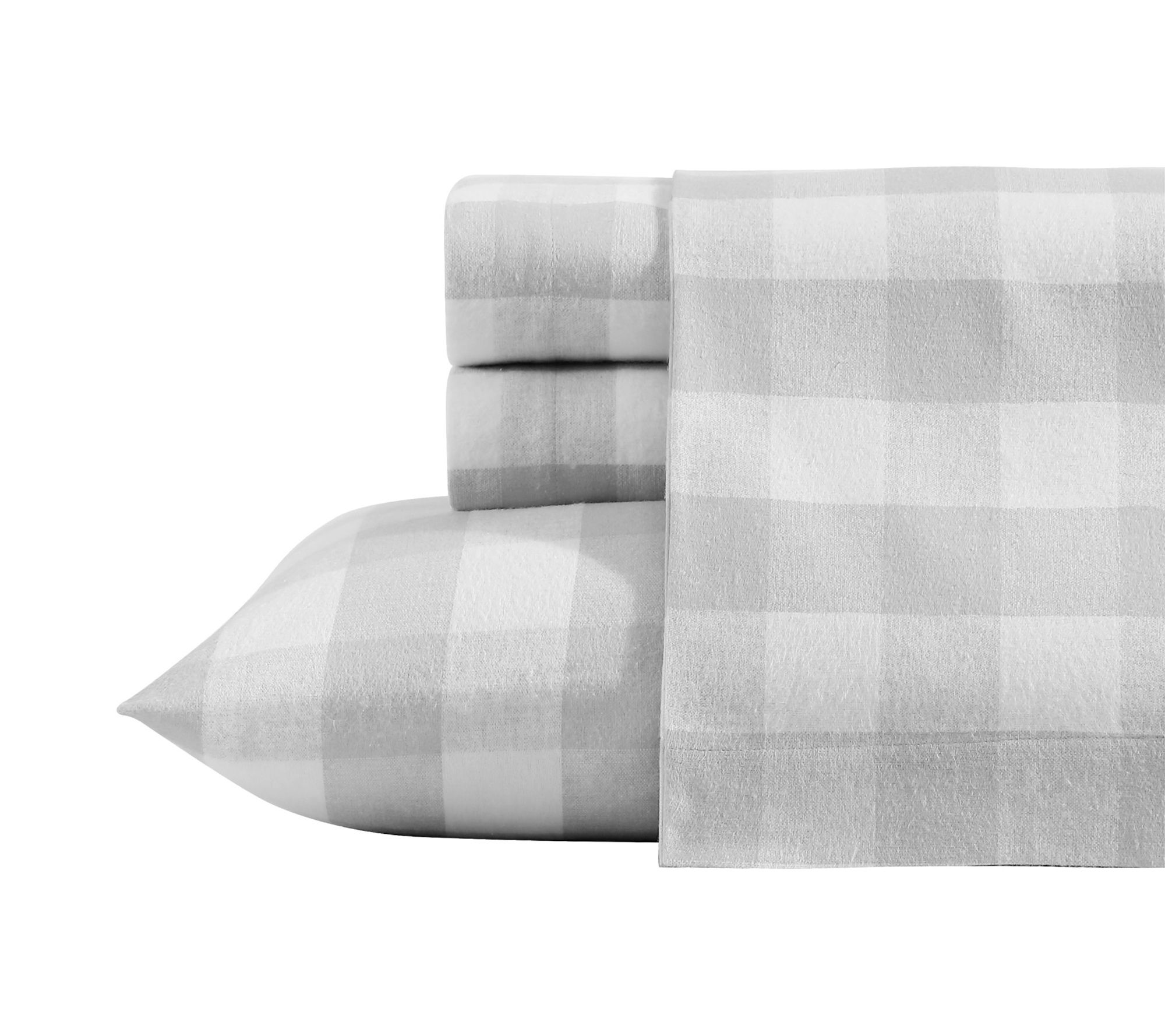 Eddie Bauer Lakehouse Plaid Grey Cotton Queen Sheet Set