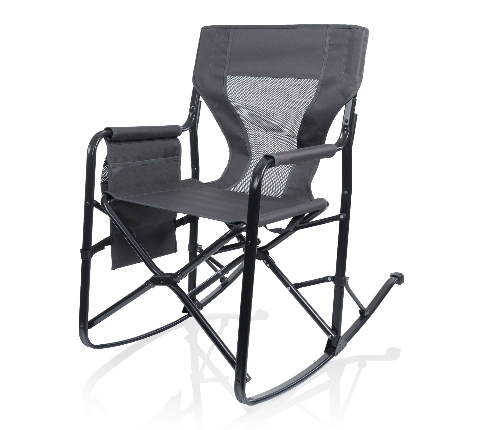 Oniva Woodland Rocking Camping Chair with Storage Caddy