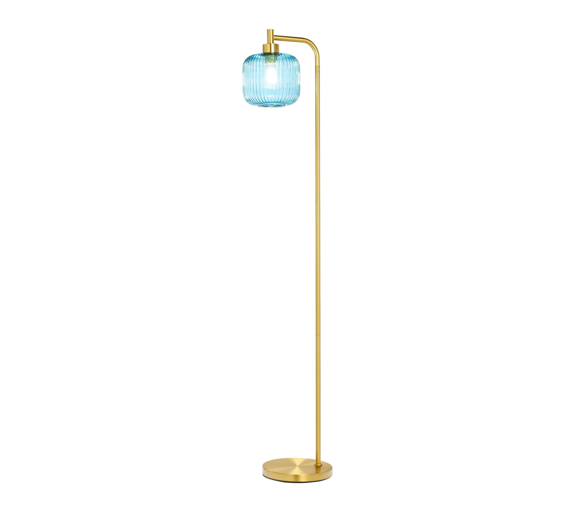 River of Goods 62.75"H Blue Glass Globe Floor Lamp