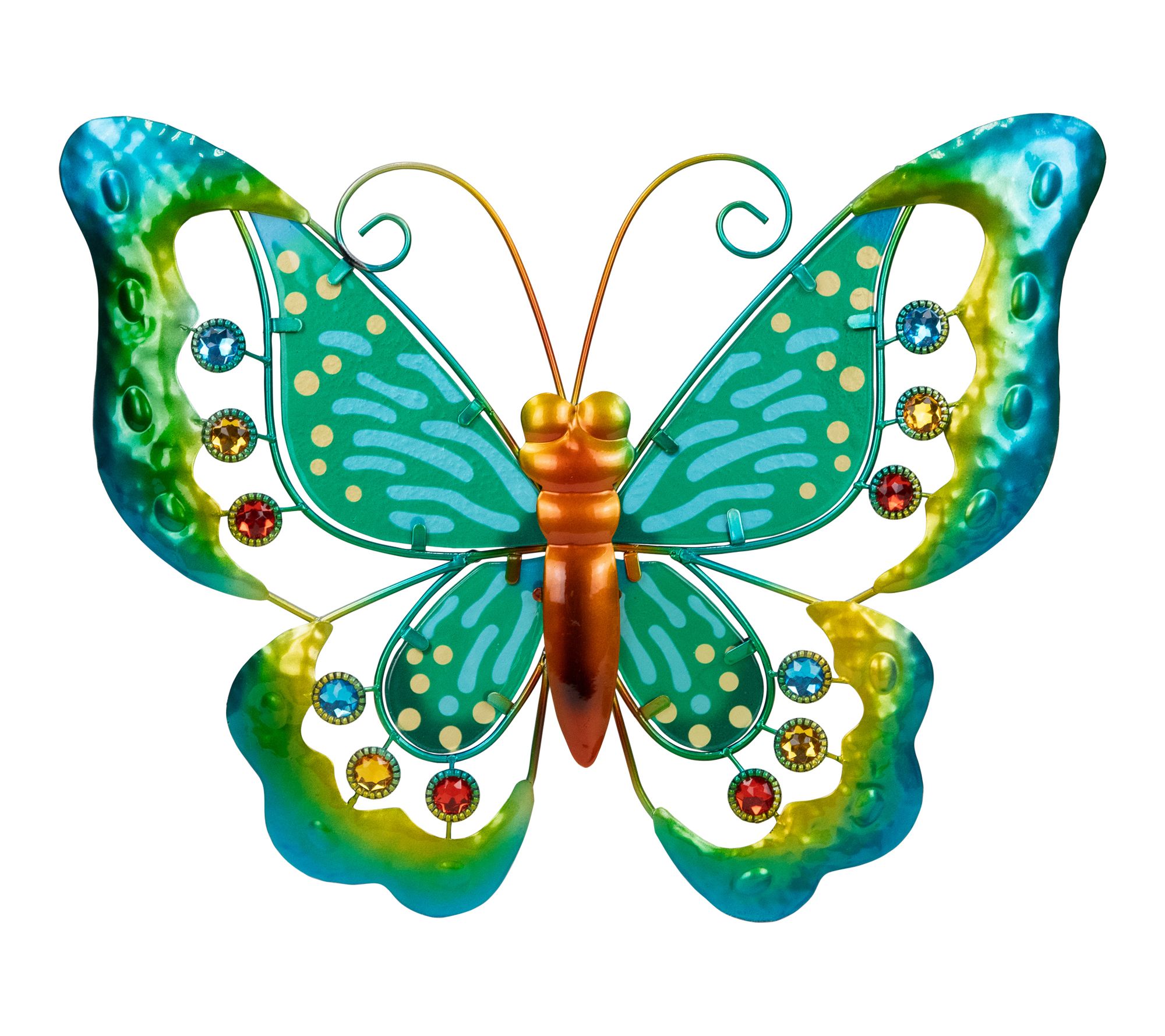 Northlight Green Metal Butterfly Garden Wall Hanging