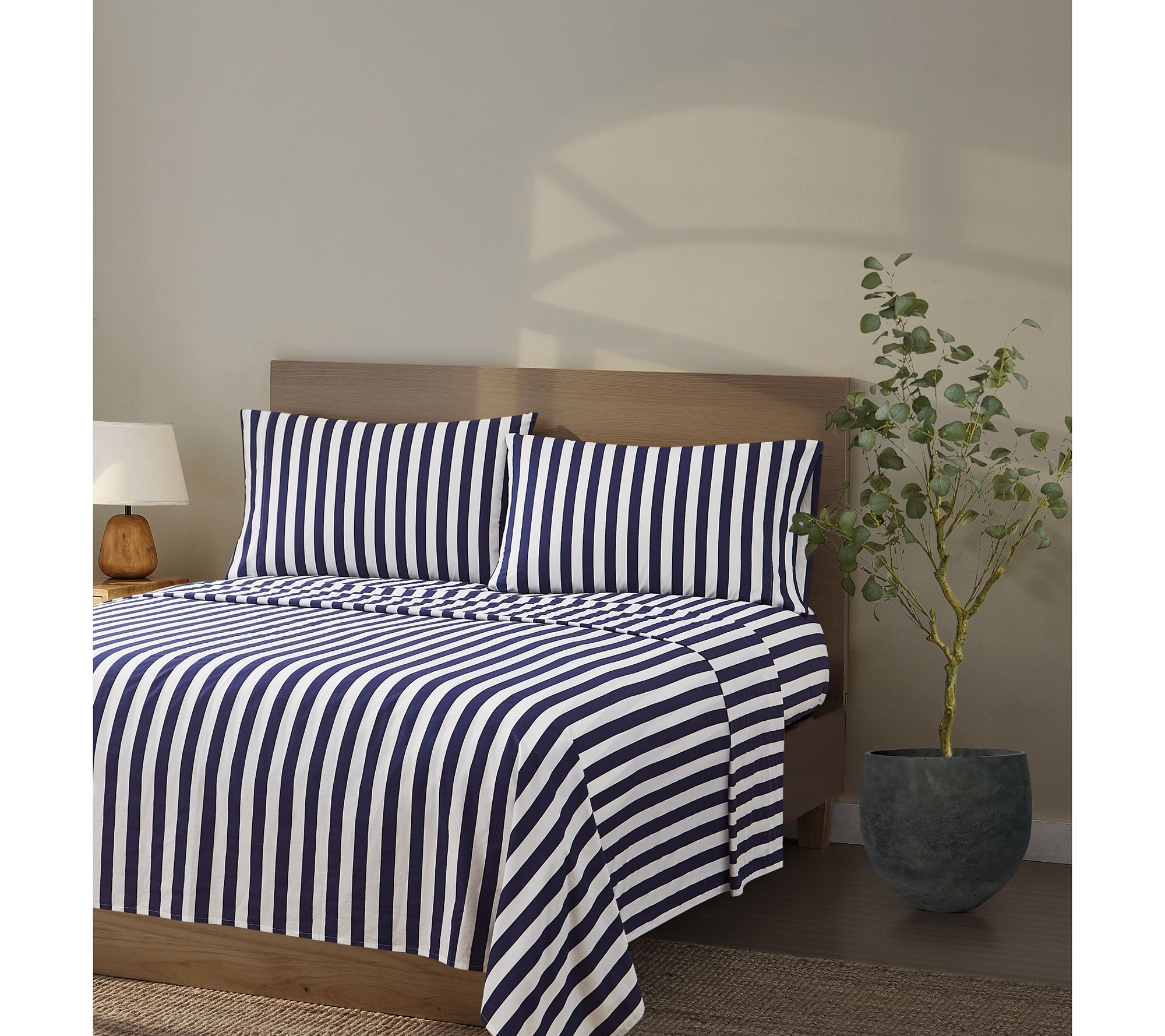 Brooklyn Loom Levi Stripe Queen 4 Piece Sheet Set
