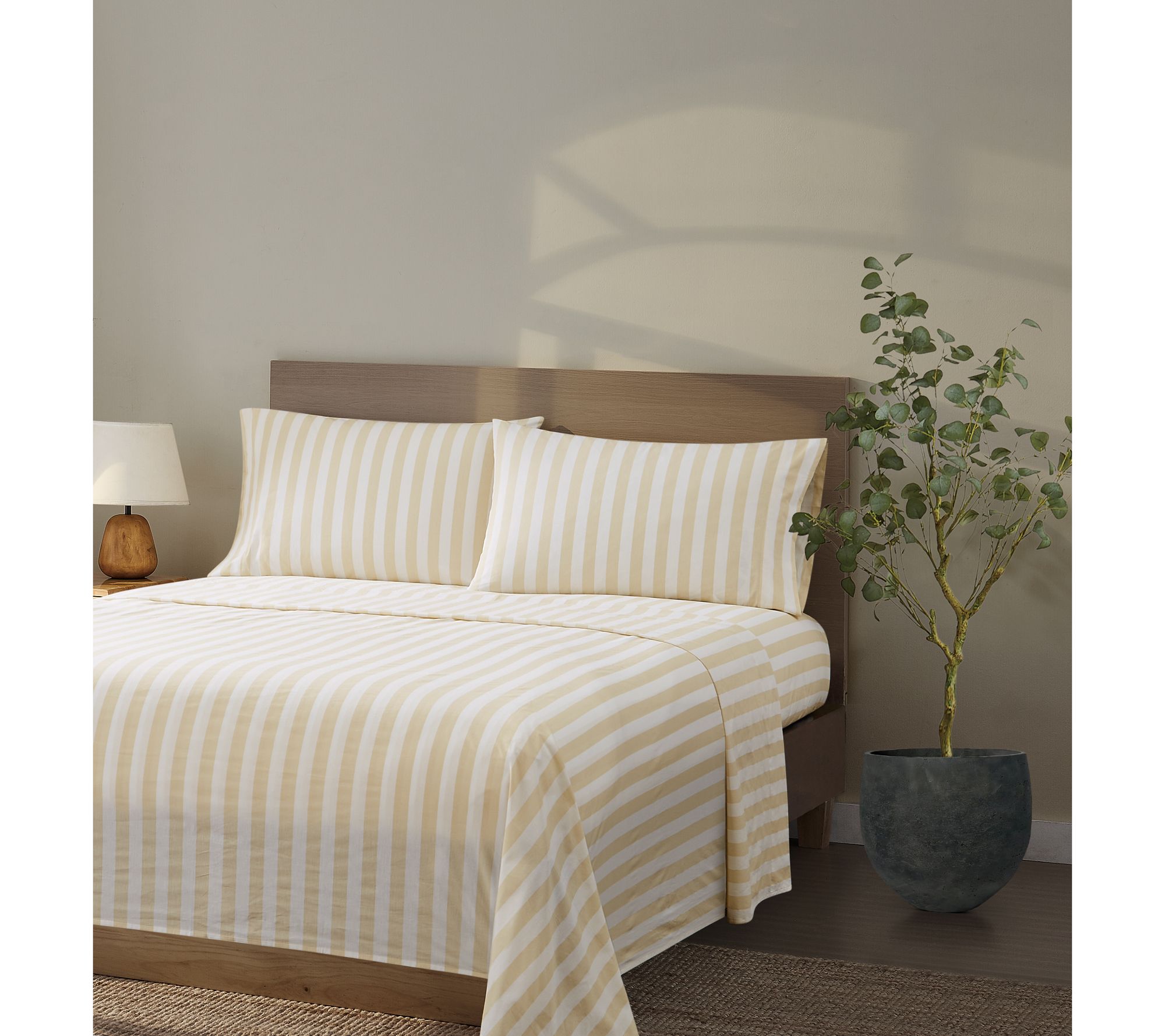 Brooklyn Loom Levi Stripe Queen 4 Piece Sheet S et