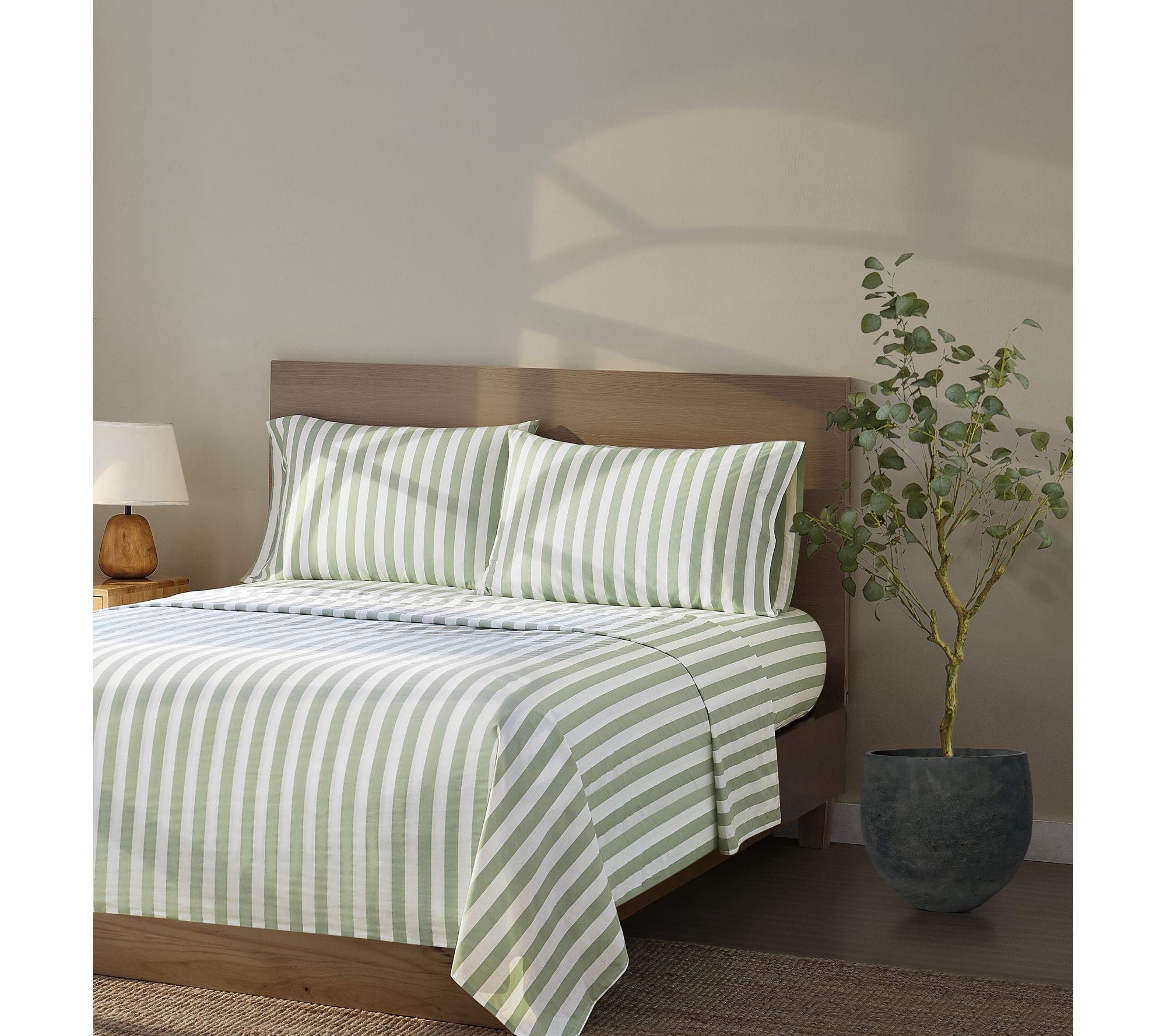 Brooklyn Loom Levi Stripe Queen 4 Piece Sheet Set