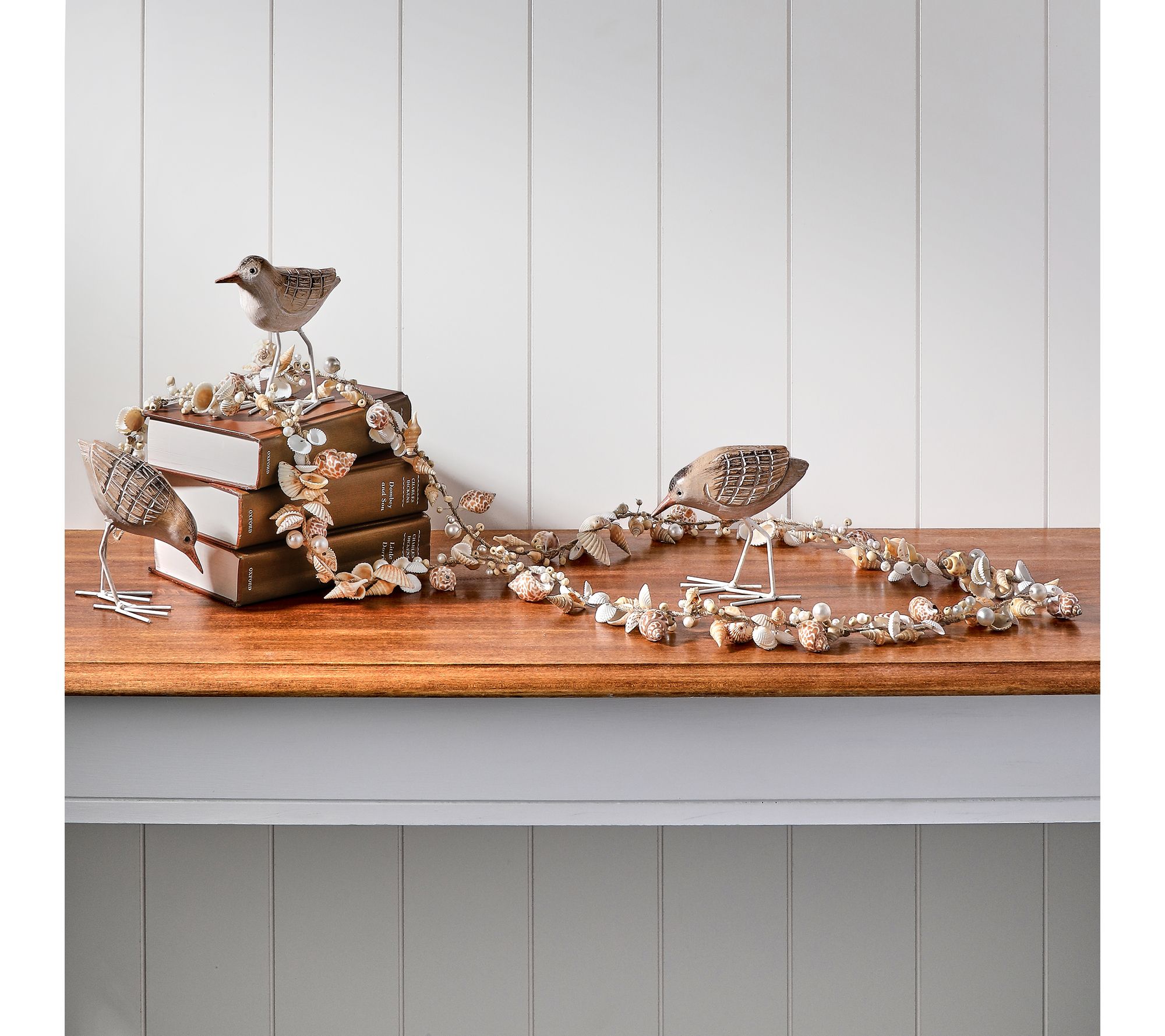 48" Shell And Pearl Beaded Garland By Valerie