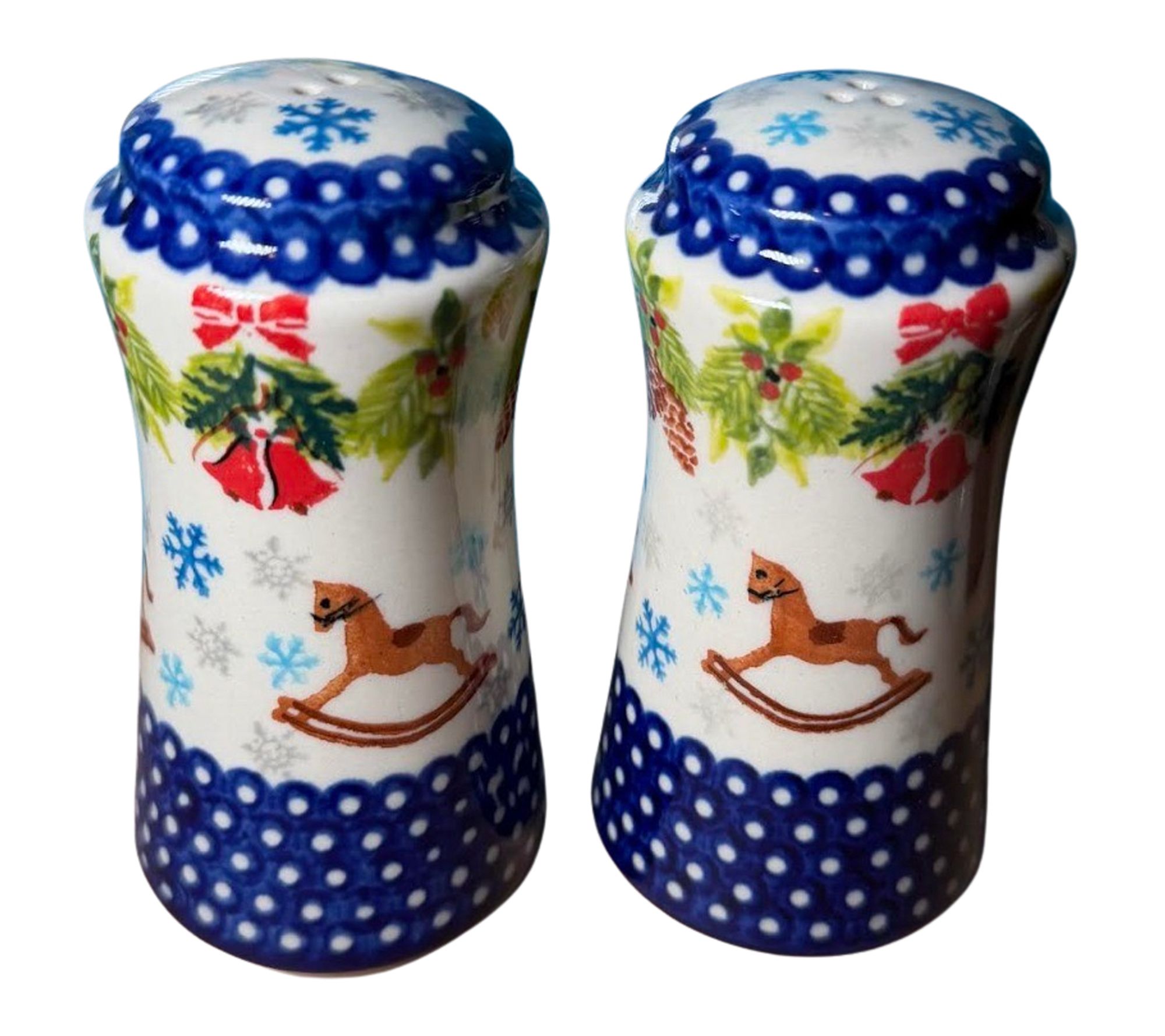 Lidia's Polish Pottery Holiday Salt and Pepper Shakers