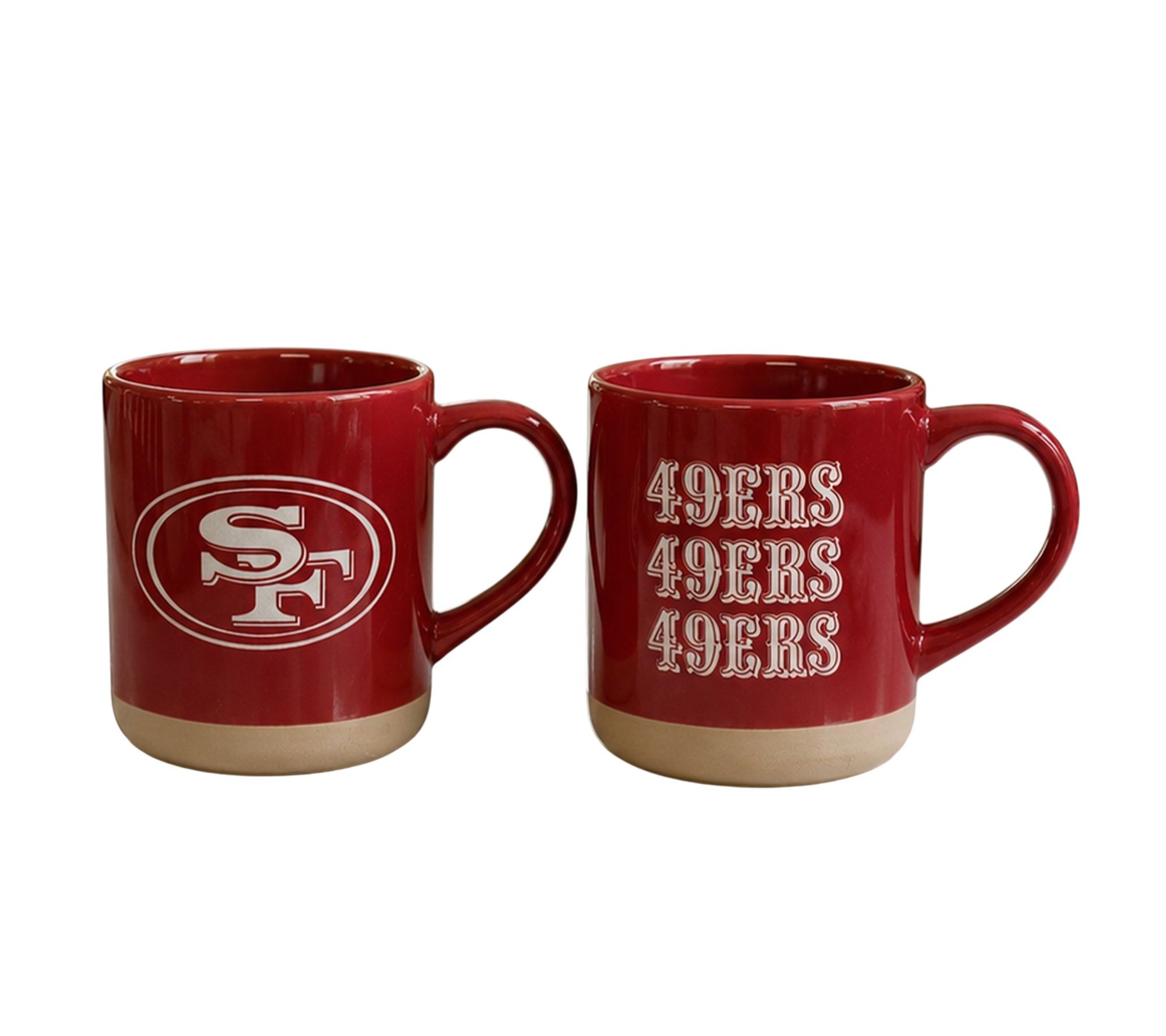  Pegasus Sports NFL Echo Logo 2 -Pack 14oz Debossed Mug Set