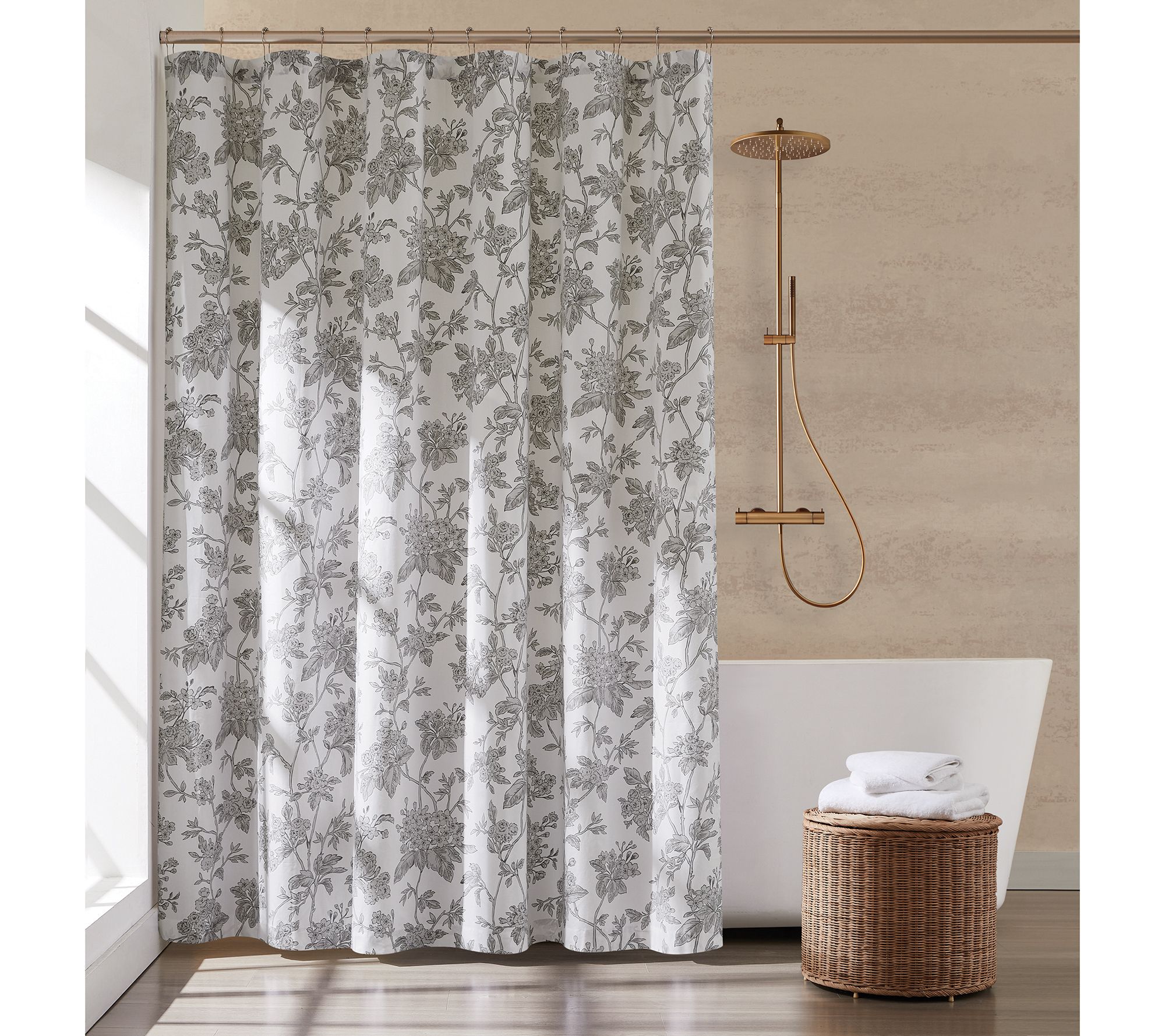 Brooklyn Loom Mila Floral Shower Curtain