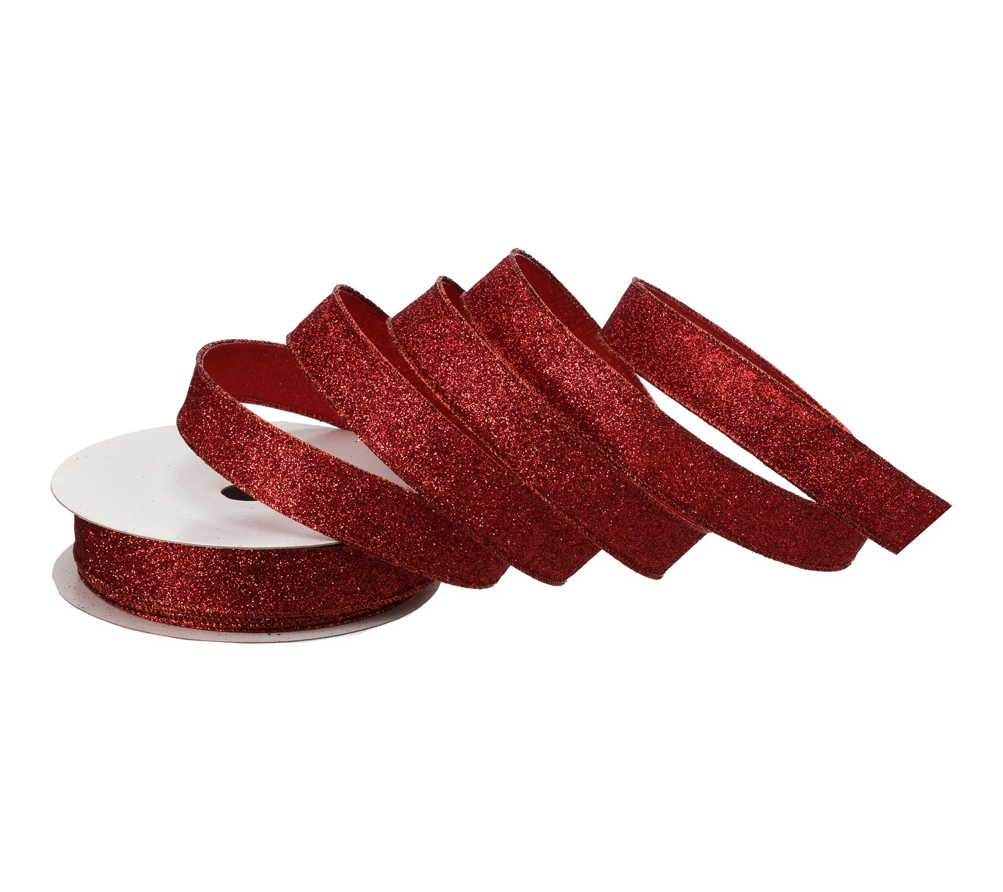 1"X20y Wired Glitter Satin Ribbon by Valerie