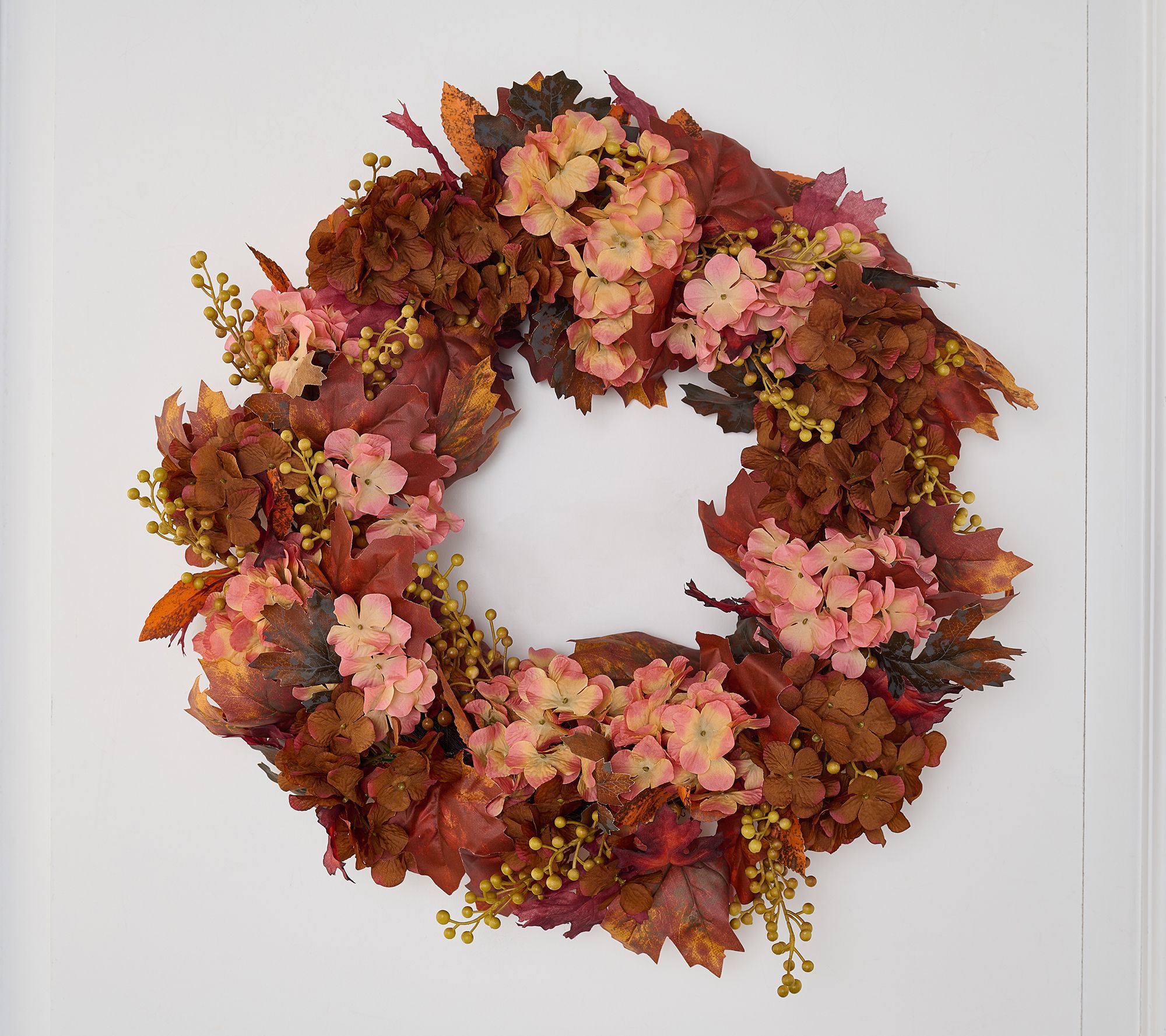 "As Is" Cozy Cottage Harvest 24" Hydrangea Wreath