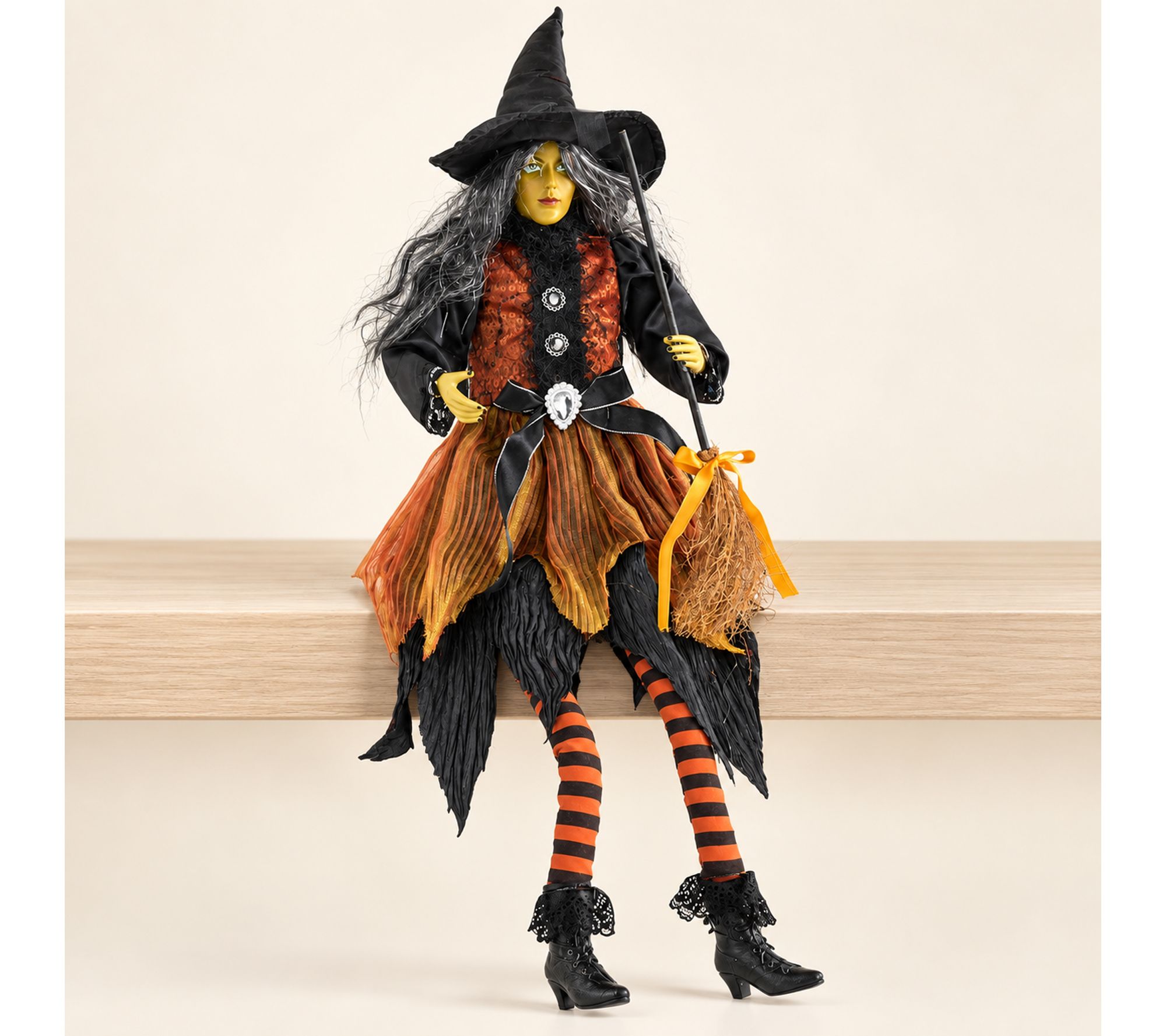 RC Home Decor -28.75" Witch Halloween Decoration w/Broom