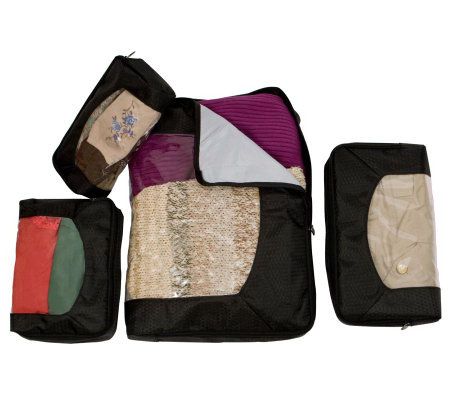Travelon Set of 4 Packing Organizers with View-Thru Panels - QVC.com