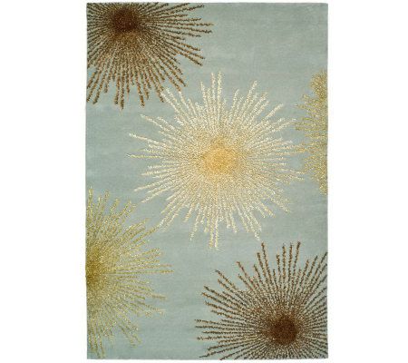 Soho 7'6" x 9'6" Abstract Handtufted Wool/Viscose Blend Rug