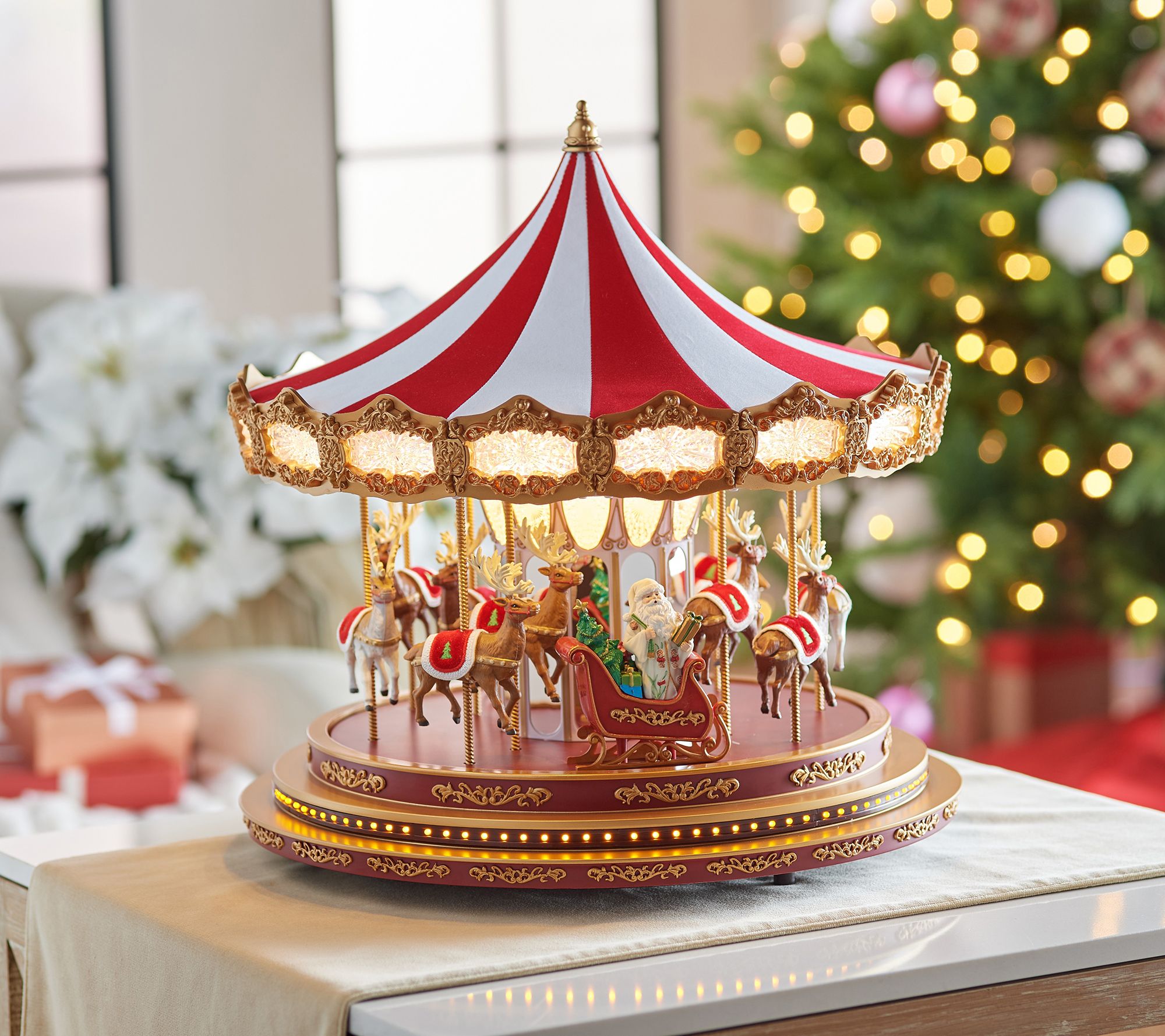 Mr. Christmas Musical Heirloom Carousel - QVC.com