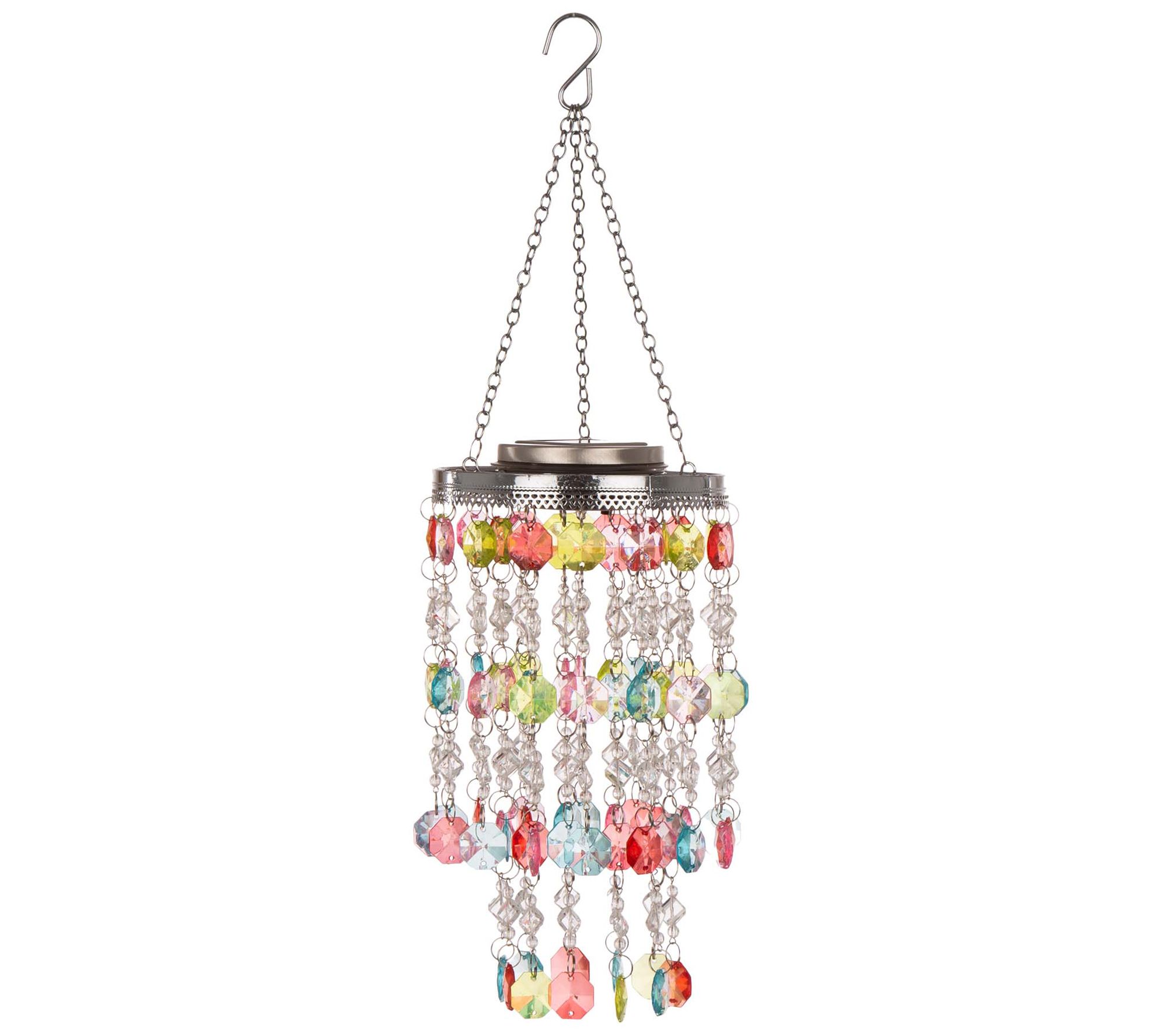 20"  MULTI COLORED SEA SHELL BEAD CHANDELIER WIND CHIME 