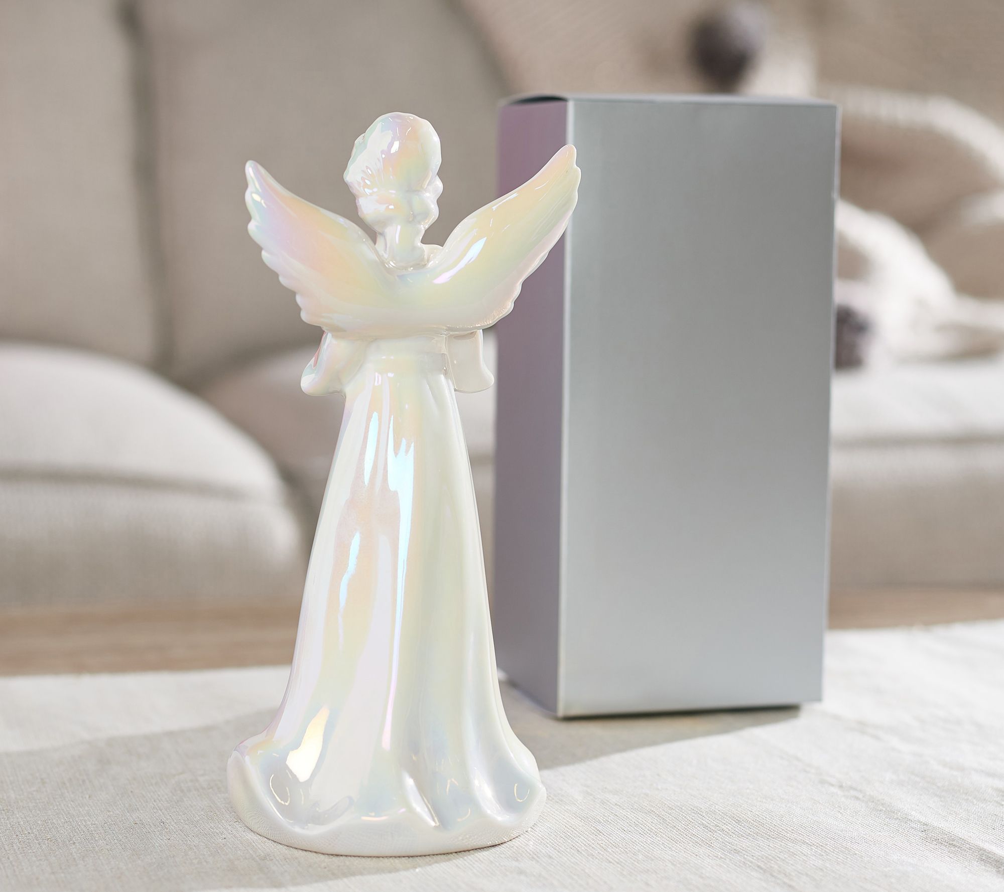 "As Is" Set of 4 Iridescent Porcelain Angels by Valerie