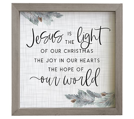 Jesus Is The Light Rustic Frame By Sincere Surroundings