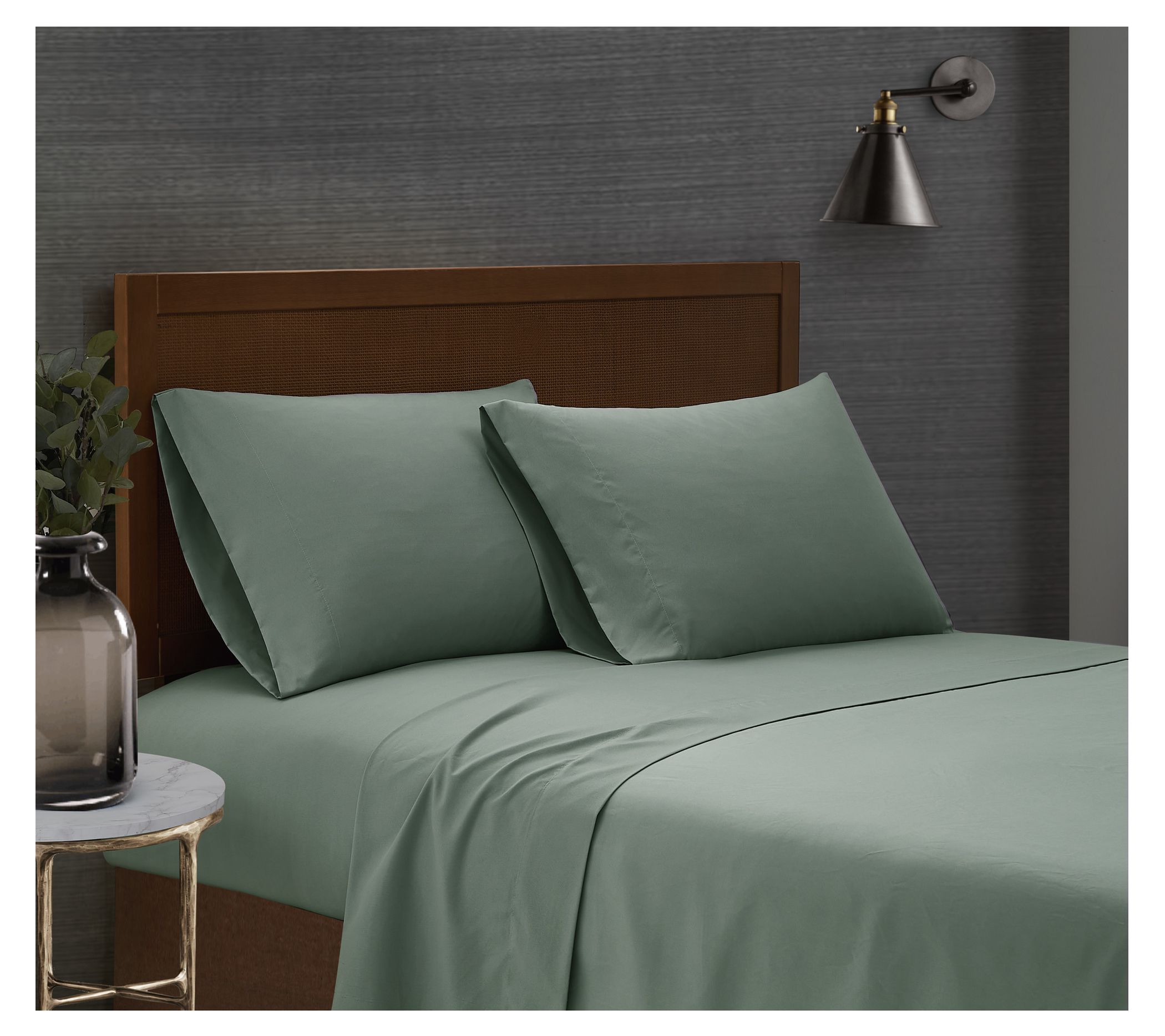 London Fog Garment Wash Solid Queen 4-Piece Sheet Set - QVC.com