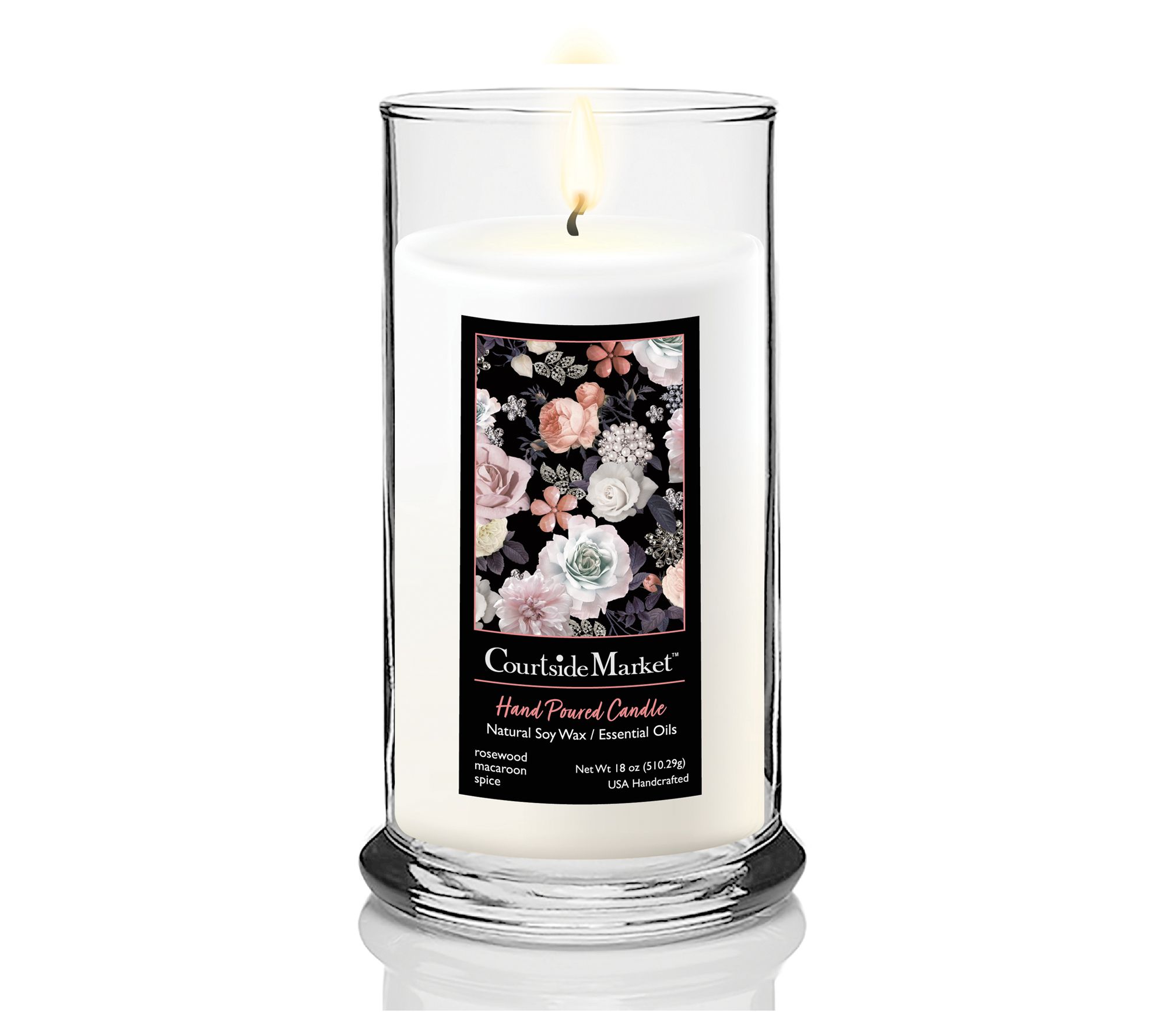 Courtside Market Gem Eufloria Status Candle Gla ss 18 oz