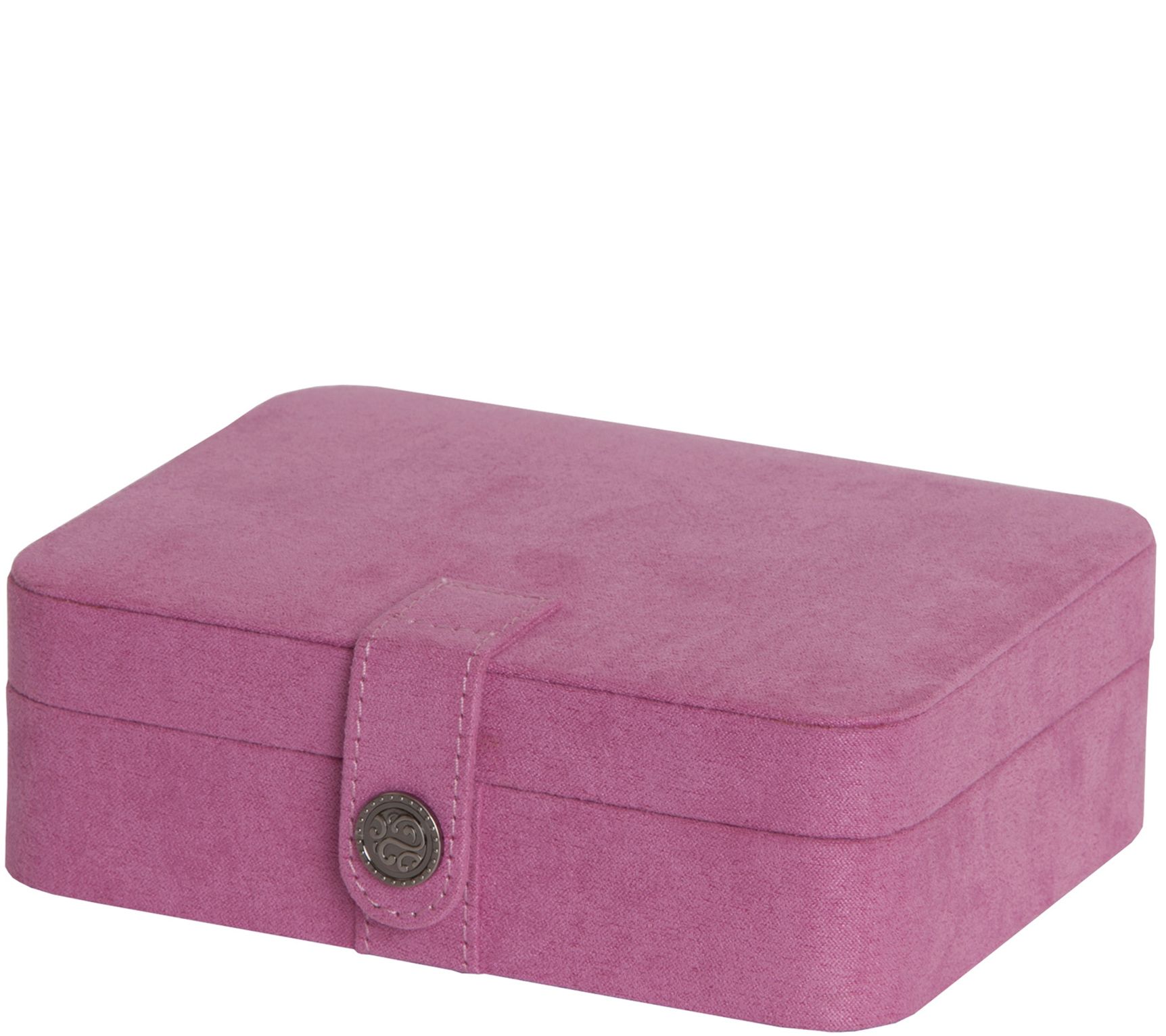 Mele & Co. Giana Plush Fabric Jewelry Box withLift Out Tray