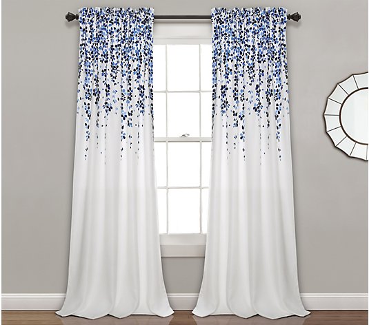 Weeping Flower 52"x 84" Set of 2 Curtains by Lush Decor