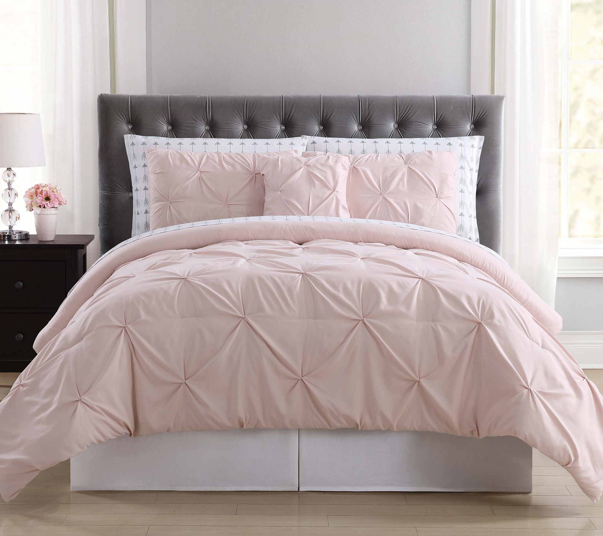 Truly Soft Arrow Pleated Twin XL Bed in a Bag