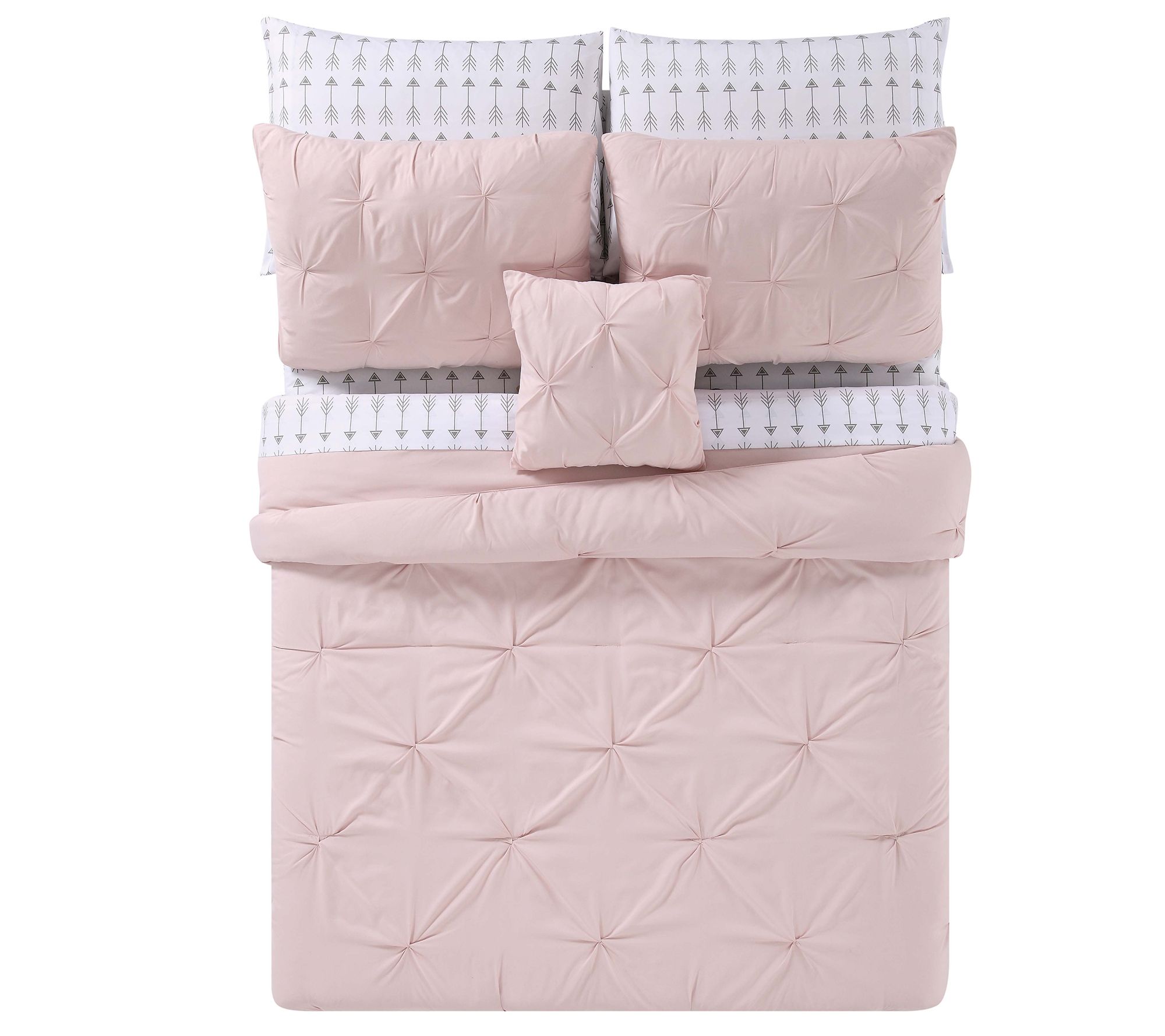 Truly Soft Arrow Pleated Twin XL Bed in a Bag