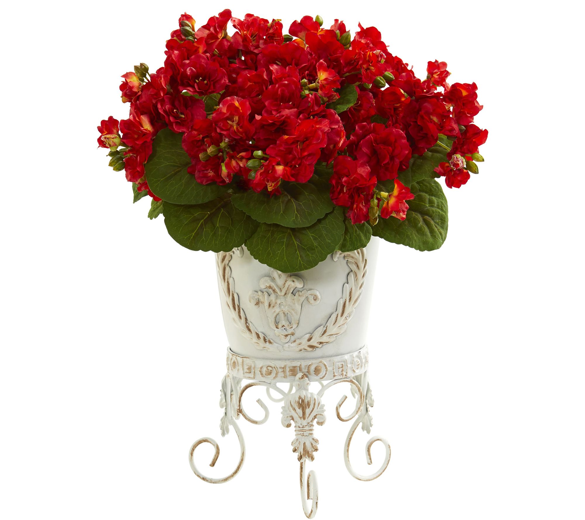 Violet Artificial Arrangement in Planter by Nearly Natural