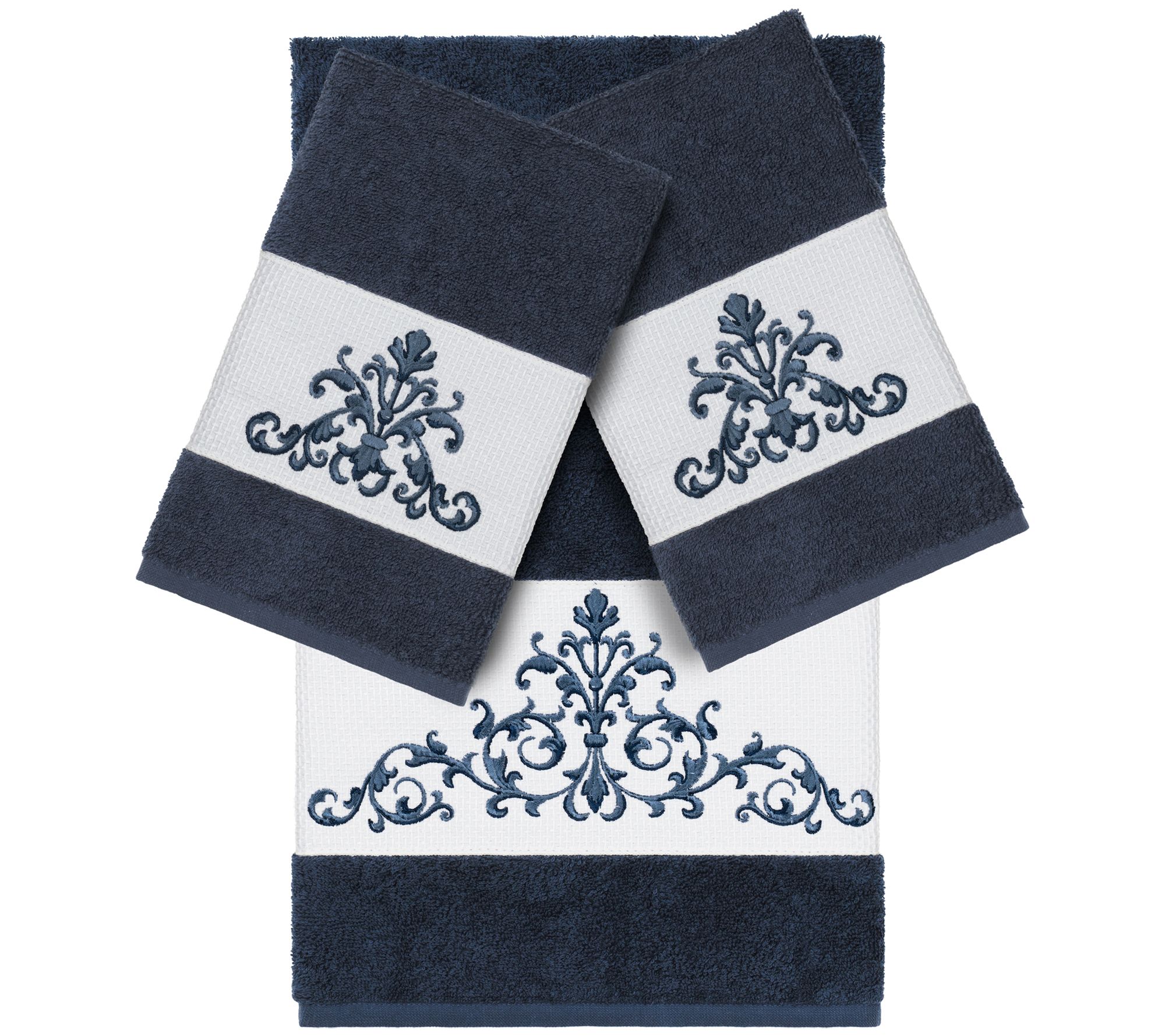 Linum Home Textiles Scarlet Embellished 3 PC Towel Set