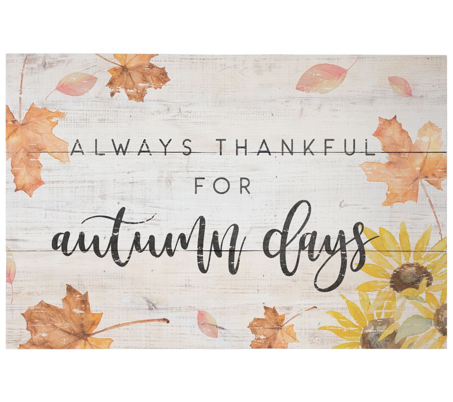 Always Thankful For Rustic Pallet By Sincere Surroundings Qvc Com