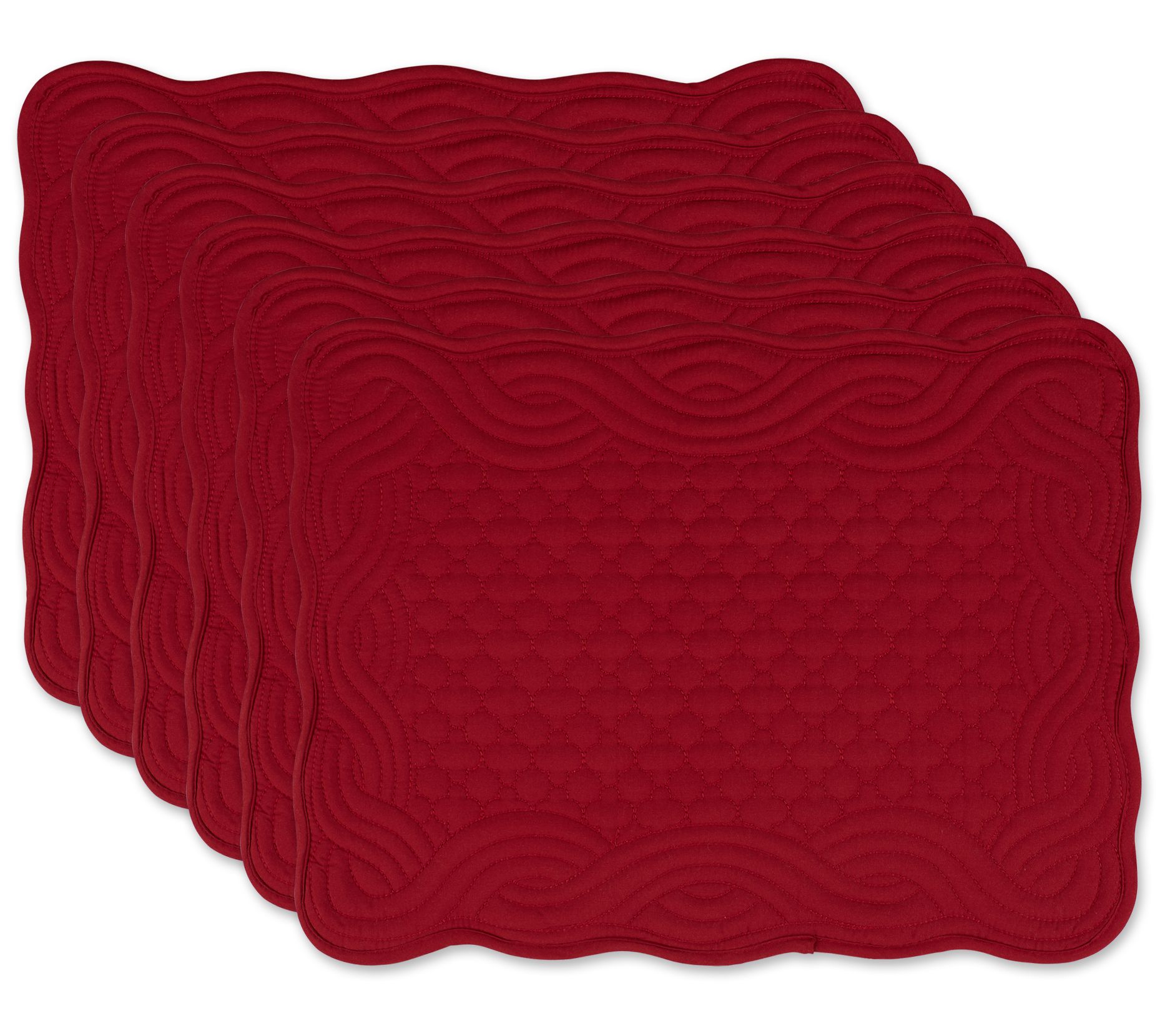 Design Imports Set of 6 Quilted Farmhouse Placemat