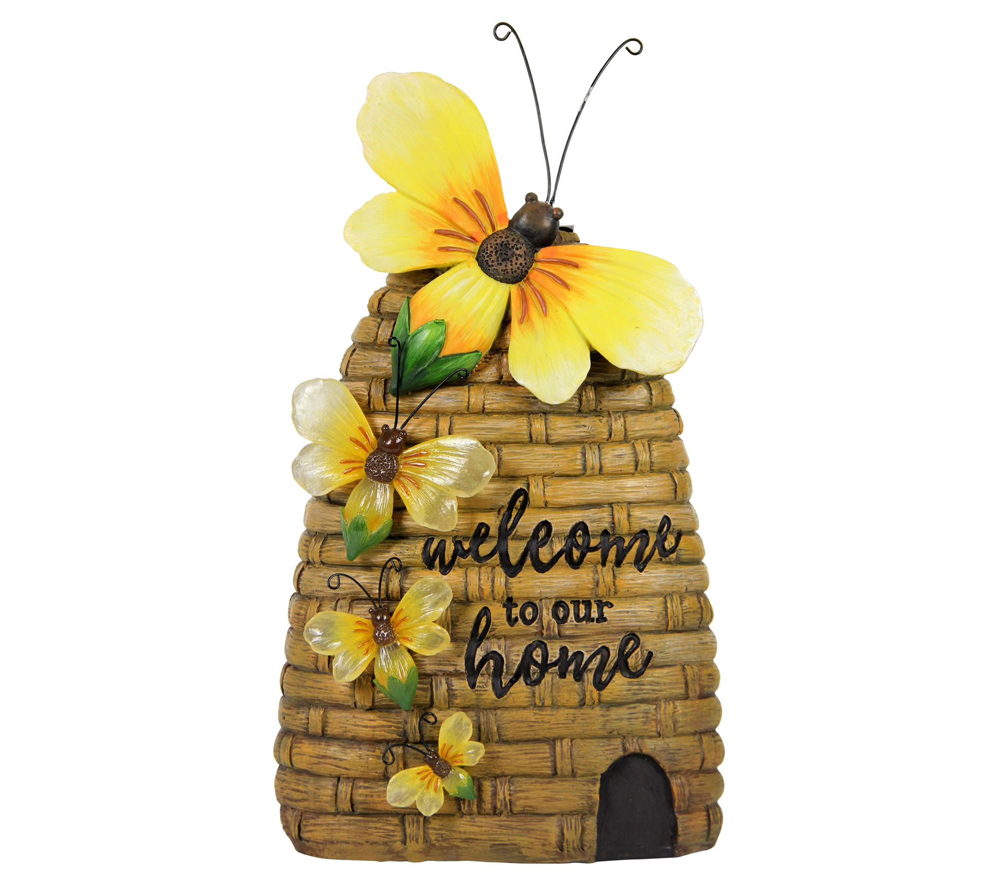 Solar-Powered Sunflower Beehive Hanging Bird House