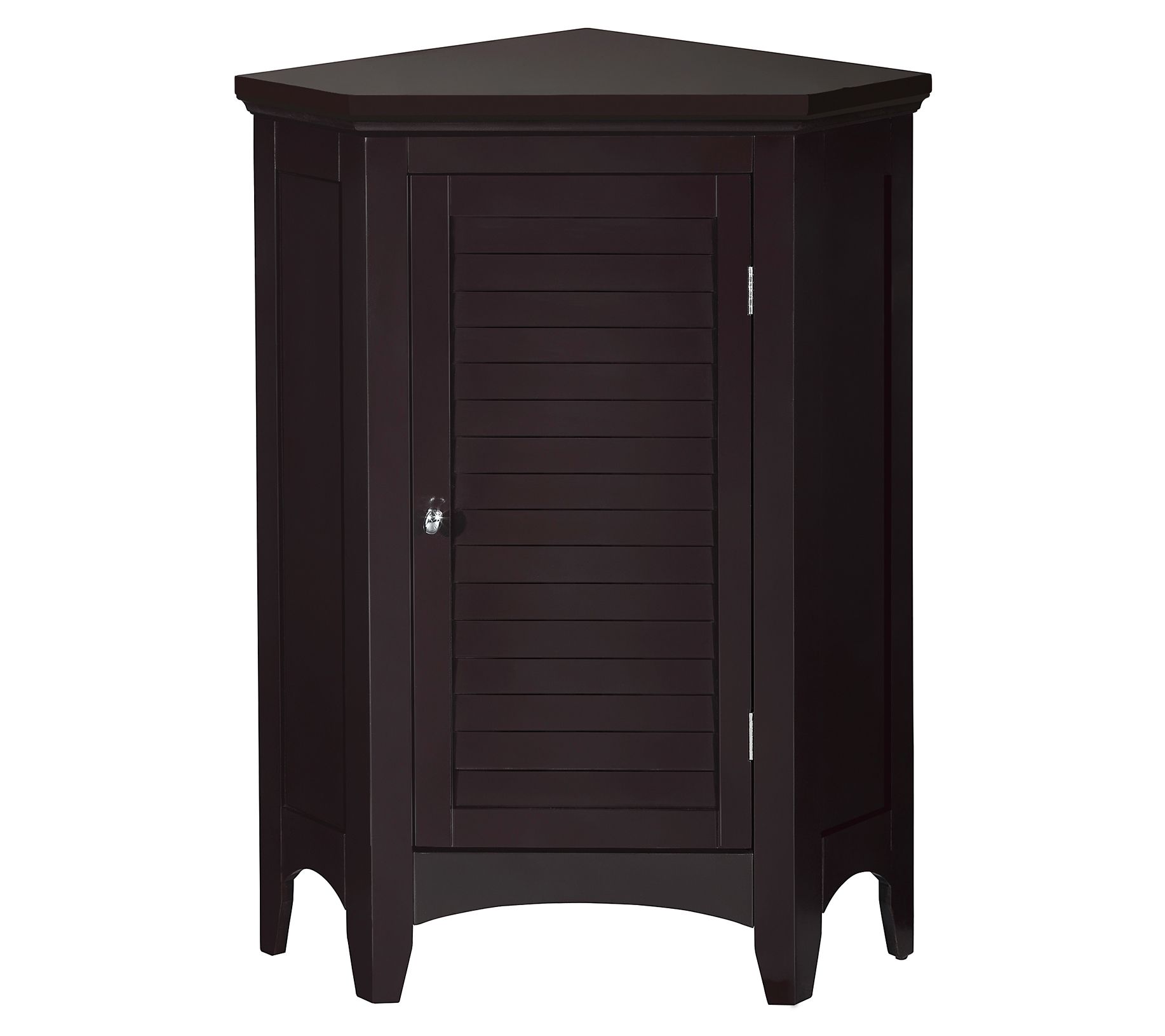Teamson Home 1 Door Wood Corner FloorCabinet, Dark