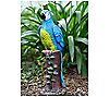 Techko Blue Parrot Statue with Solar Spotlight, 1 of 5