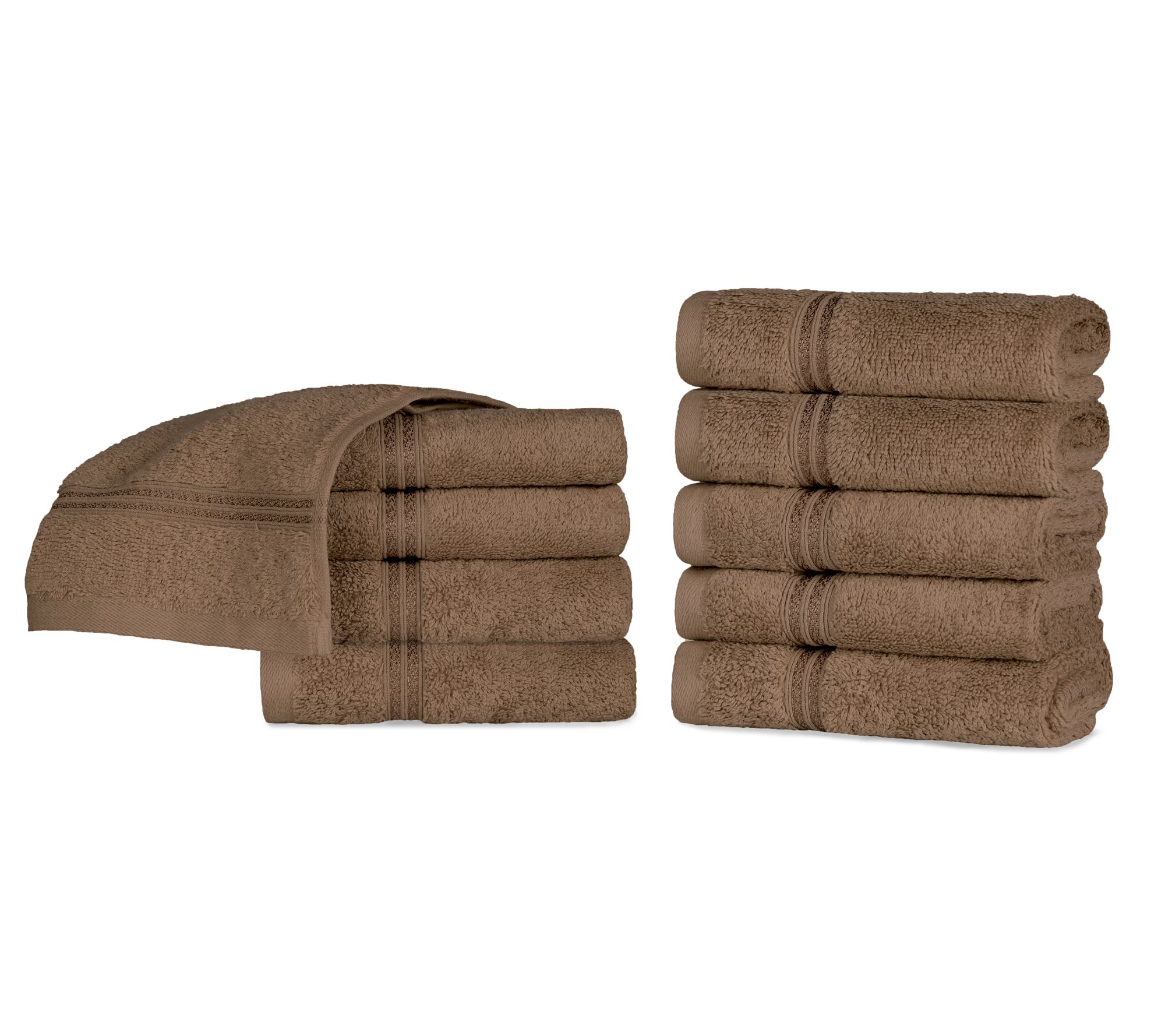 Superior Solid Egyptian Cotton 10-Piece Face Towel Set