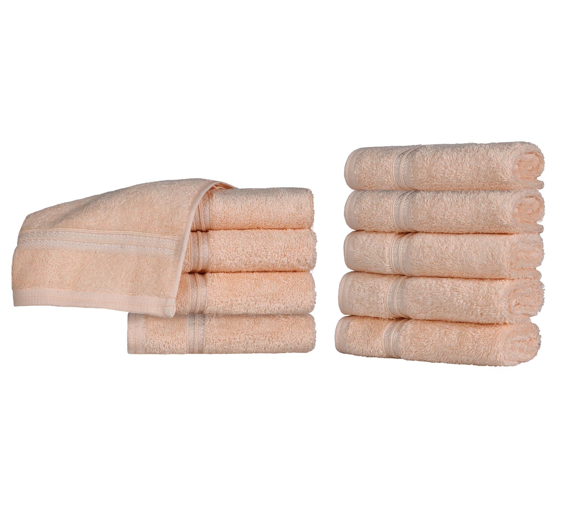 Superior Solid Egyptian Cotton 10-Piece Face Towel Set