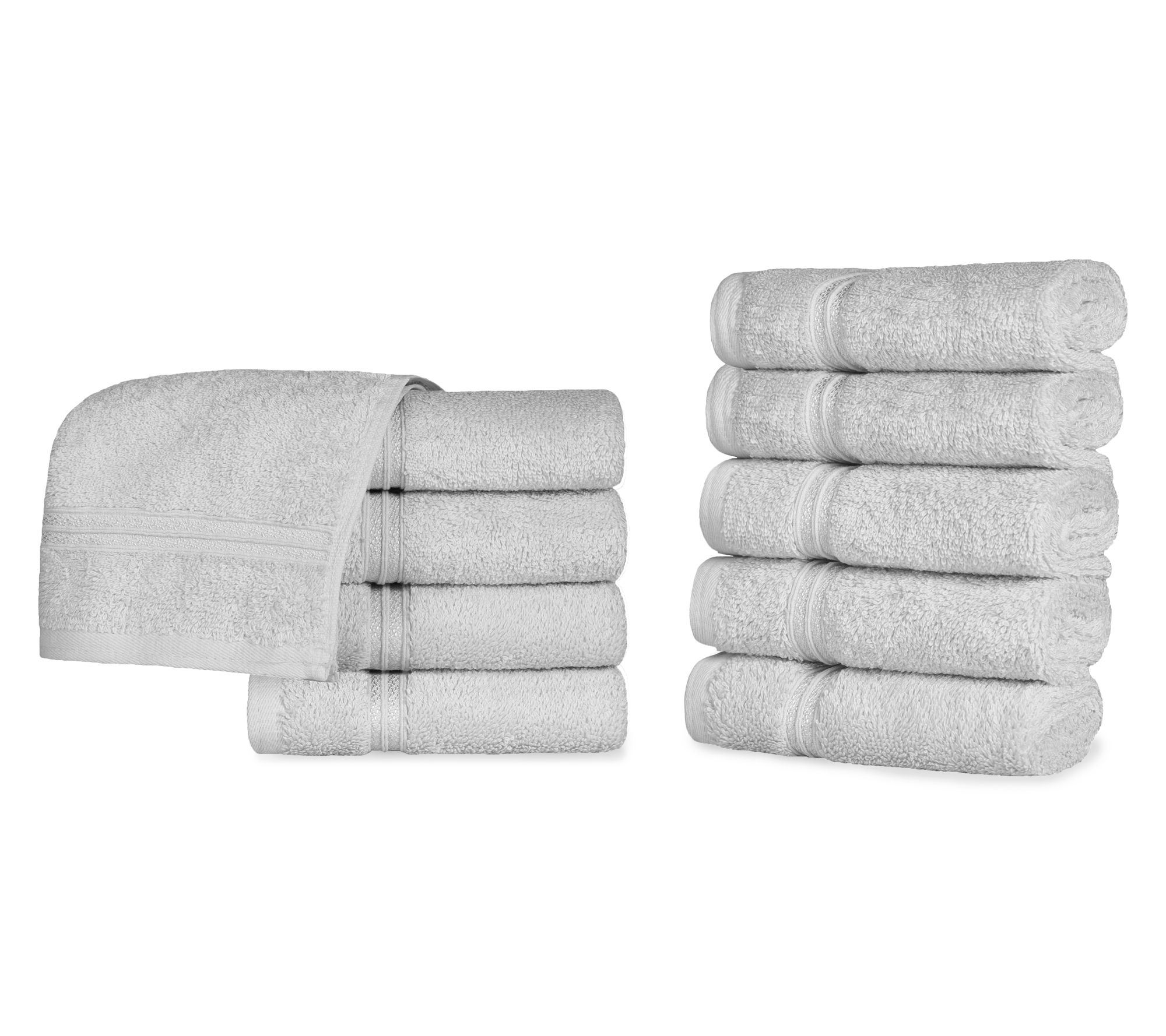 Superior Solid Egyptian Cotton 10-Piece Face Towel Set