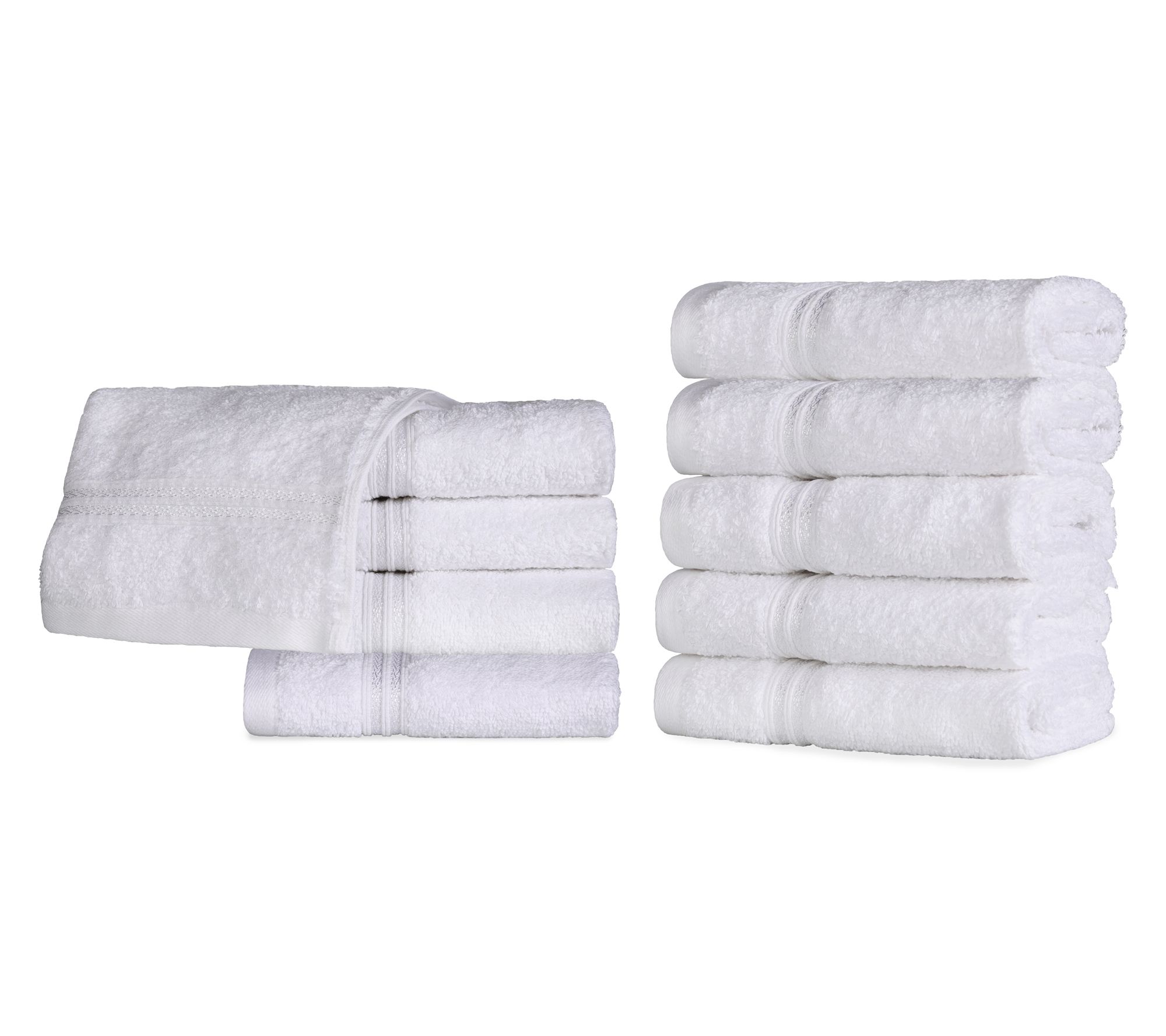 Superior Solid Egyptian Cotton 10-Piece Face Towel Set