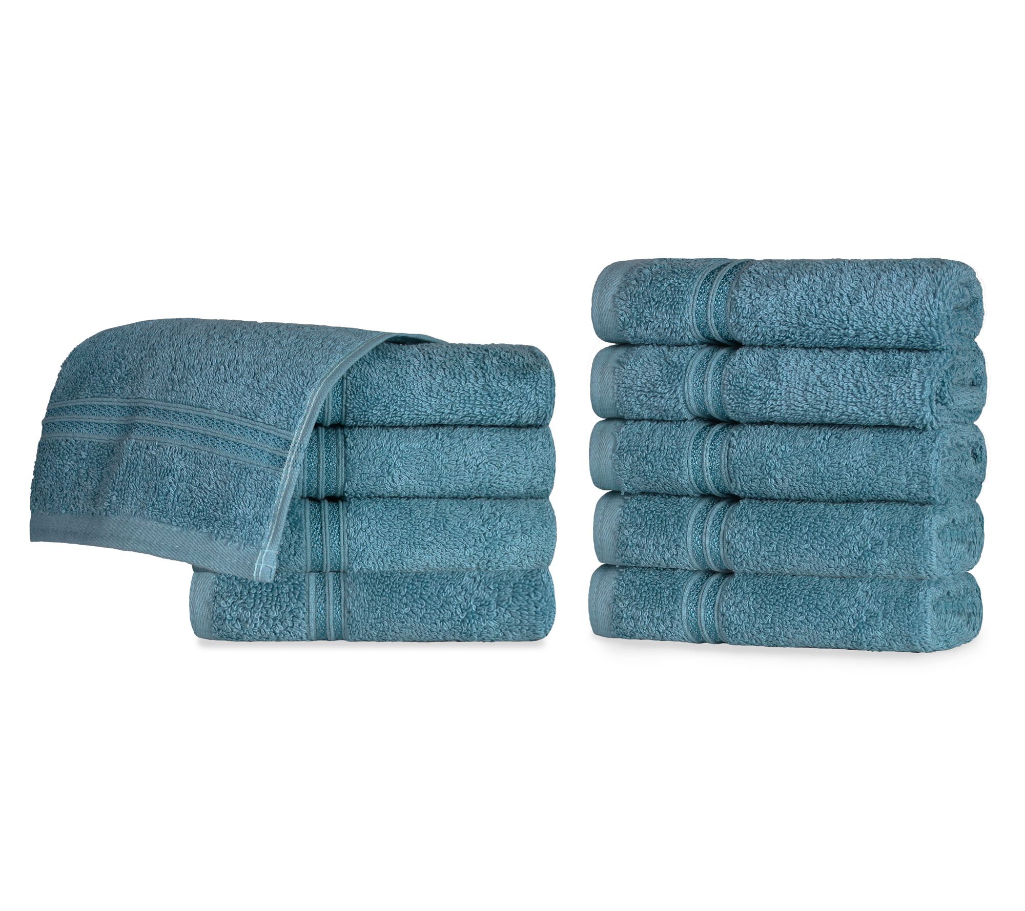 Superior Solid Egyptian Cotton 10-Piece Face Towel Set