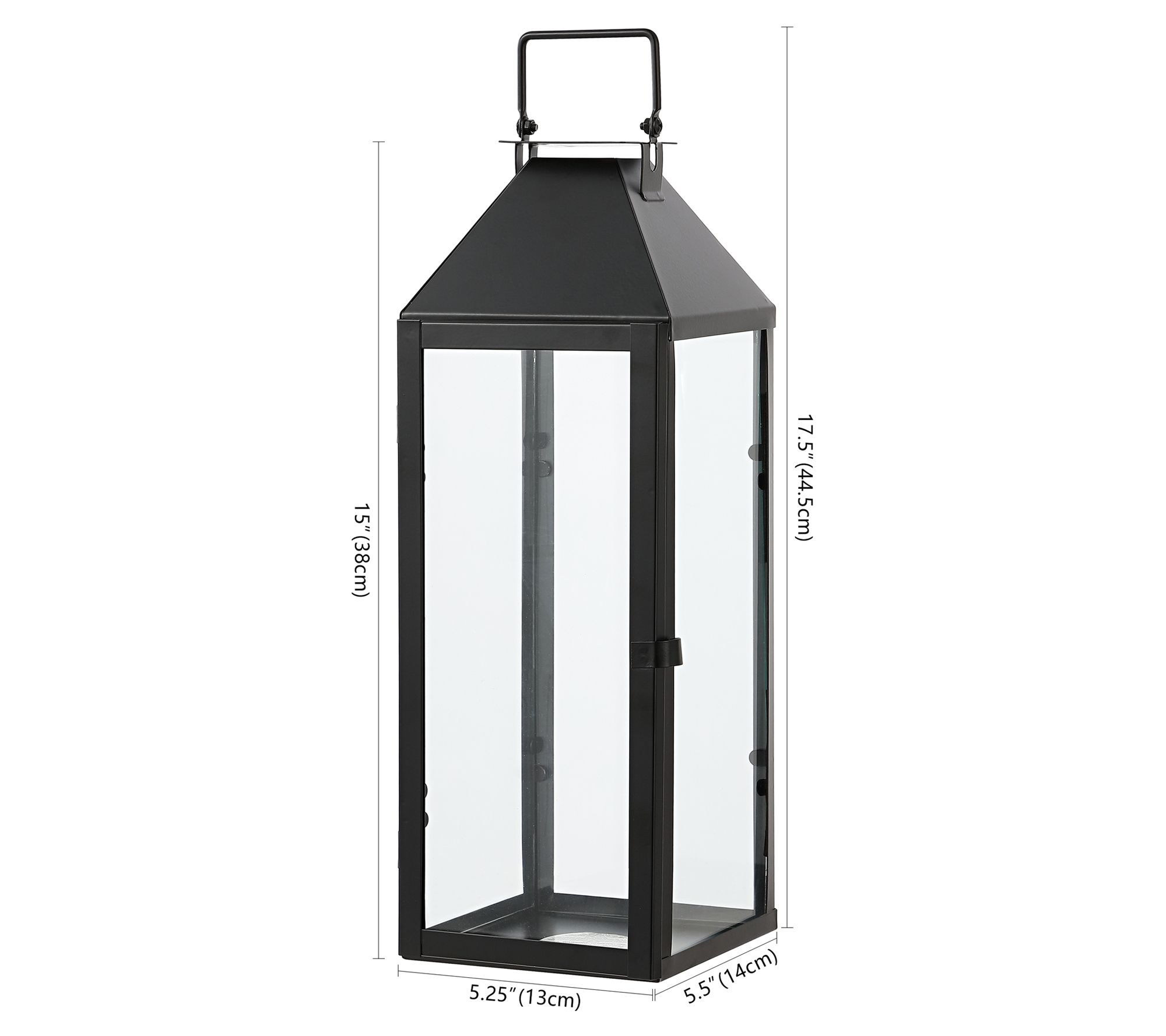 Safavieh Lirio Outdoor Lantern Set of 2 - Black
