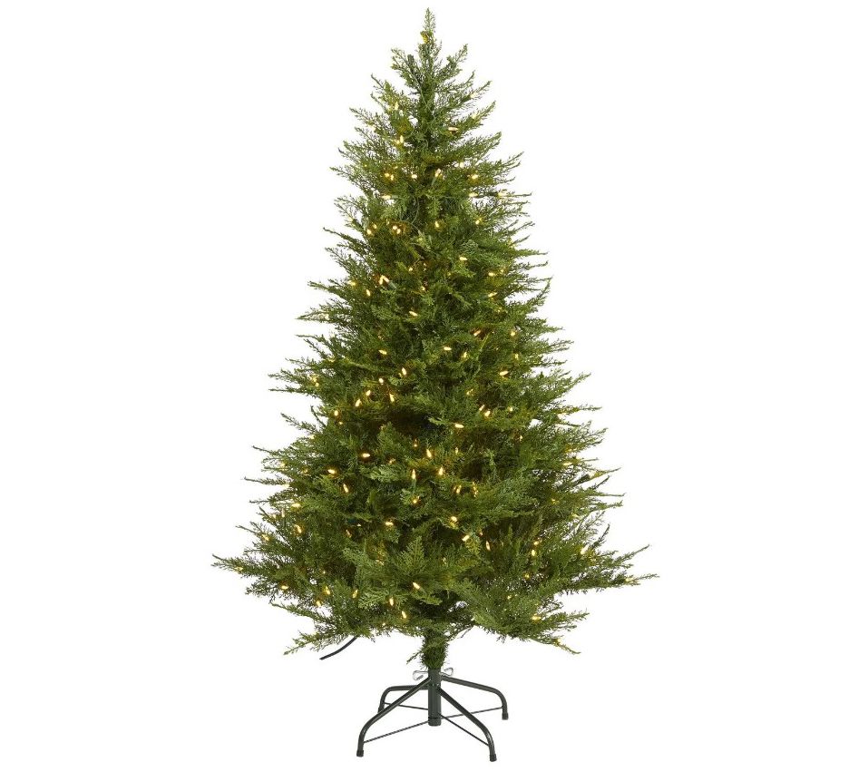 Nearly Natural 5' Wisconsin Fir Christmas Tree with 250 LEDs - QVC.com