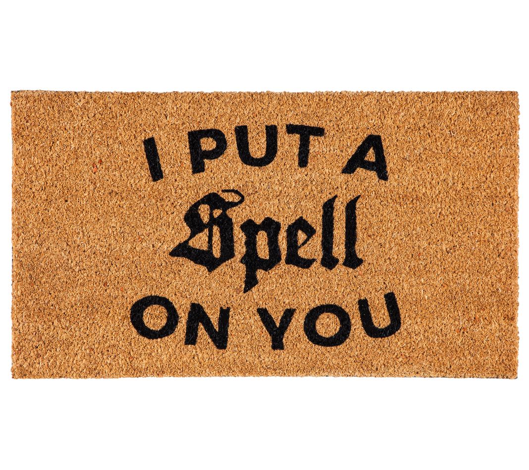 Evergreen Halloween Greeting Coir Mat