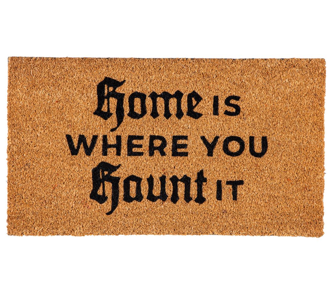Evergreen Halloween Greeting Coir Mat