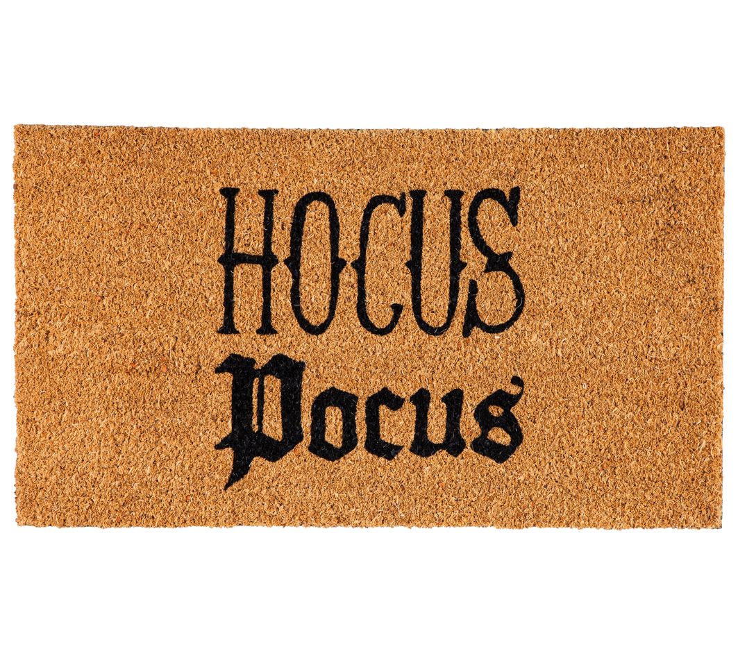 Evergreen Halloween Greeting Coir Mat