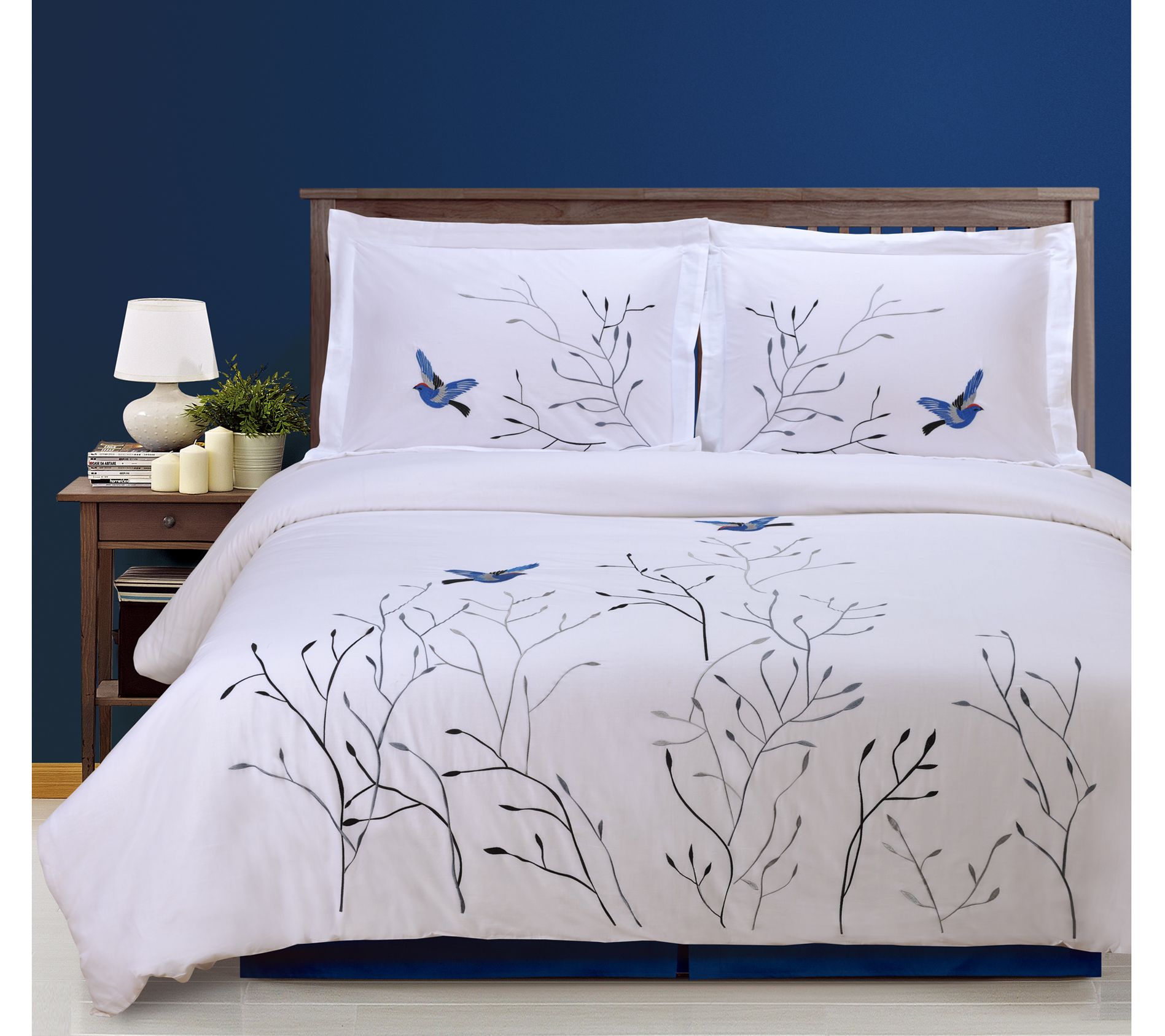 Superior Swallow 3-Piece Cotton Duvet Cover Set,King/Cal. King
