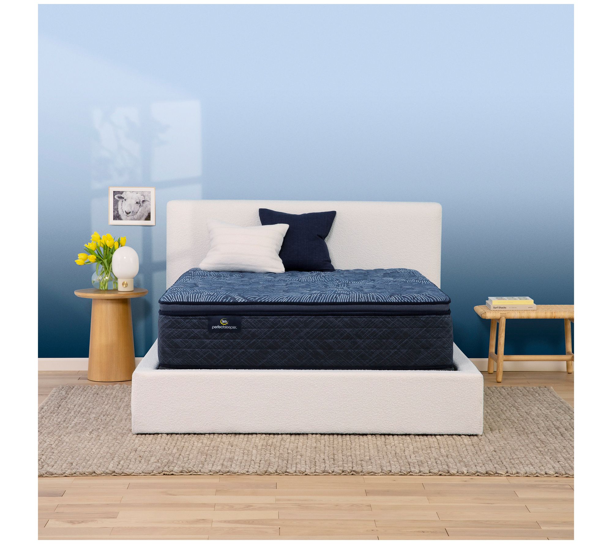 Serta Cobalt Calm 14.5" Firm PT Mattress Set -Twin