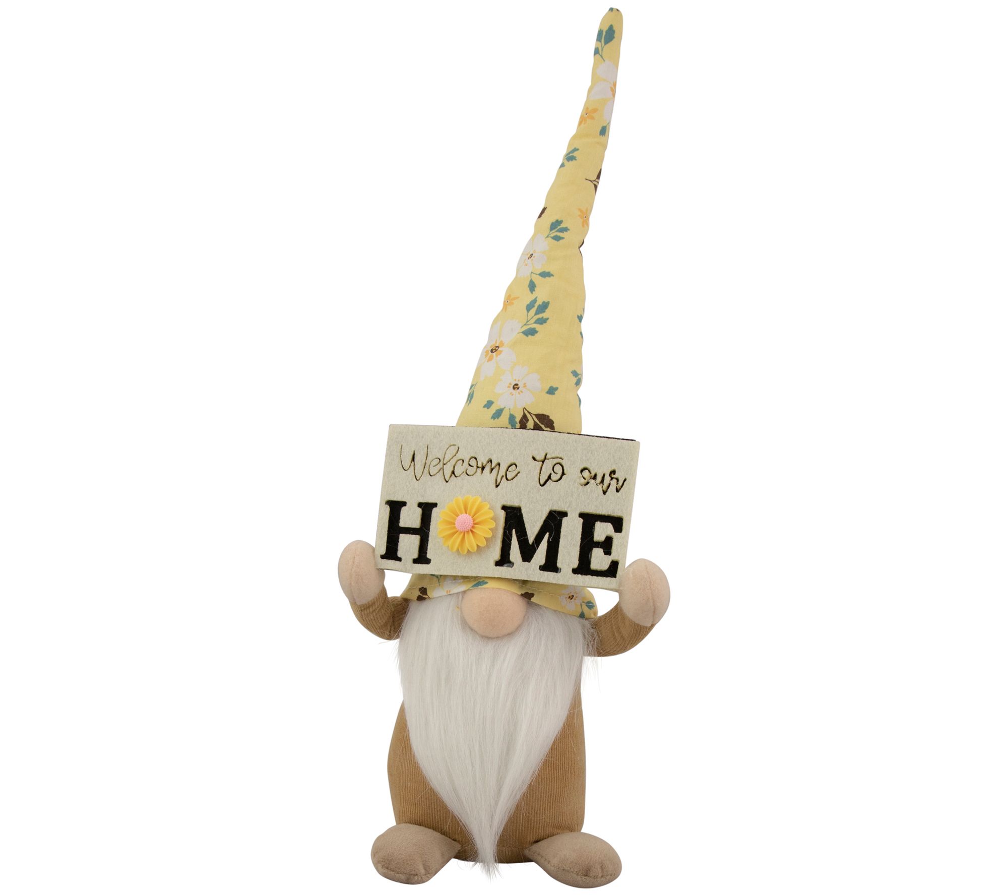 Northlight Spring Sunflower Hat Gnome with HomeSign