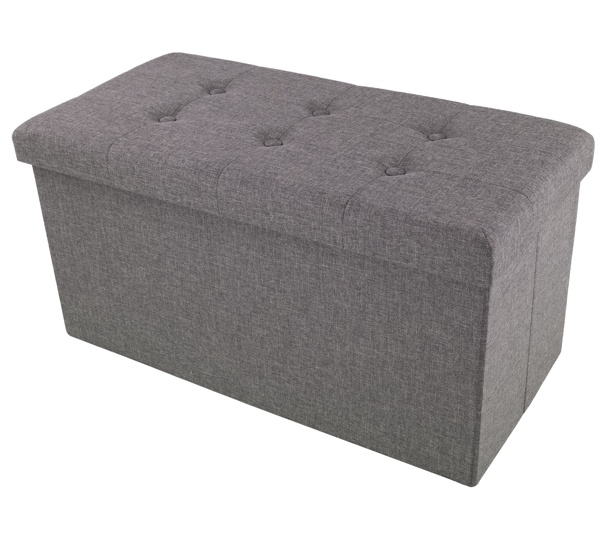 Lavish Home 30" Folding Storage Tufted Ottomanw/Removable Bin