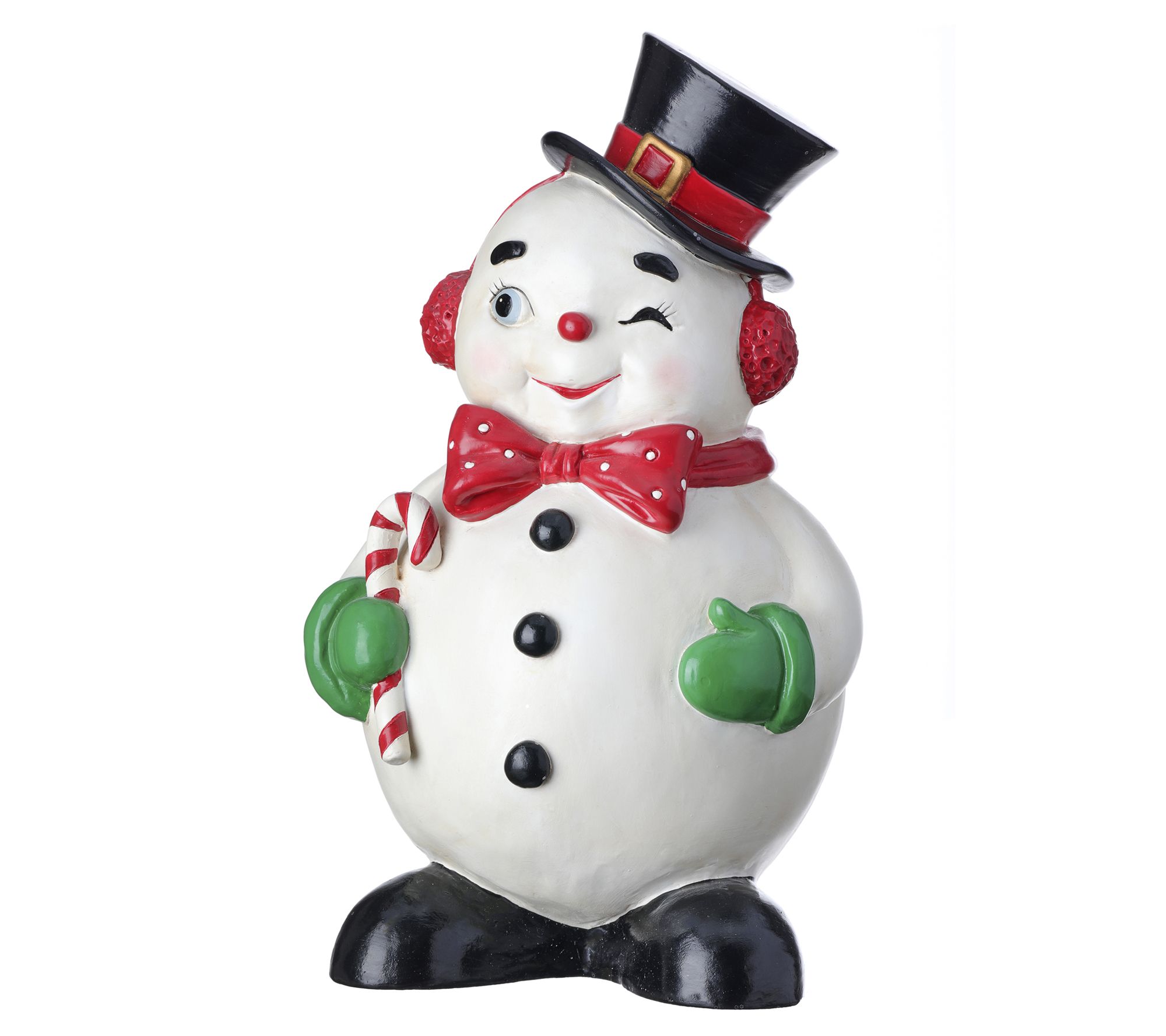12" Standing Winking Jolly Snowman by Valerie