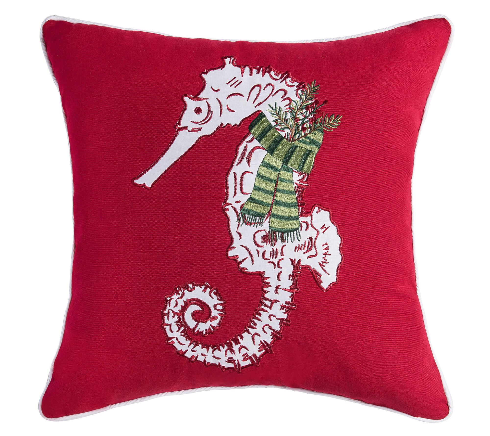 Sea Life Seahorse Pillow by Valerie
